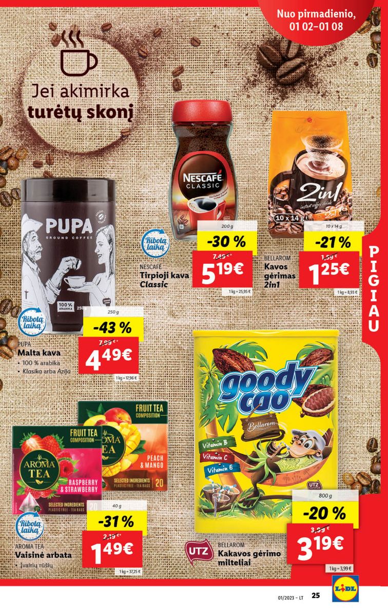Naujausias LIDL kaininis katalogas 2023.01.02 - 2023.01.08