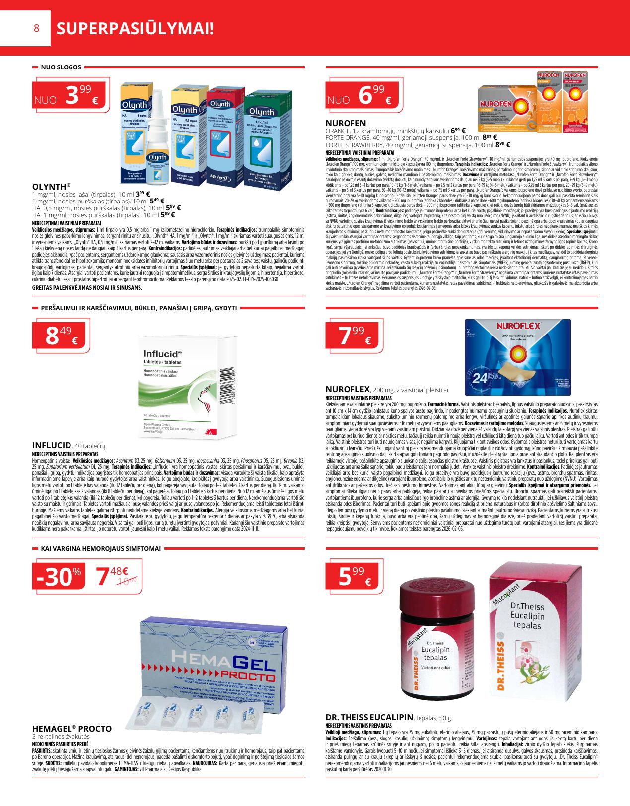 NORFOS vaistinės akcijų ir nuolaidų leidinys 2026.03.01 - 2026.03.31