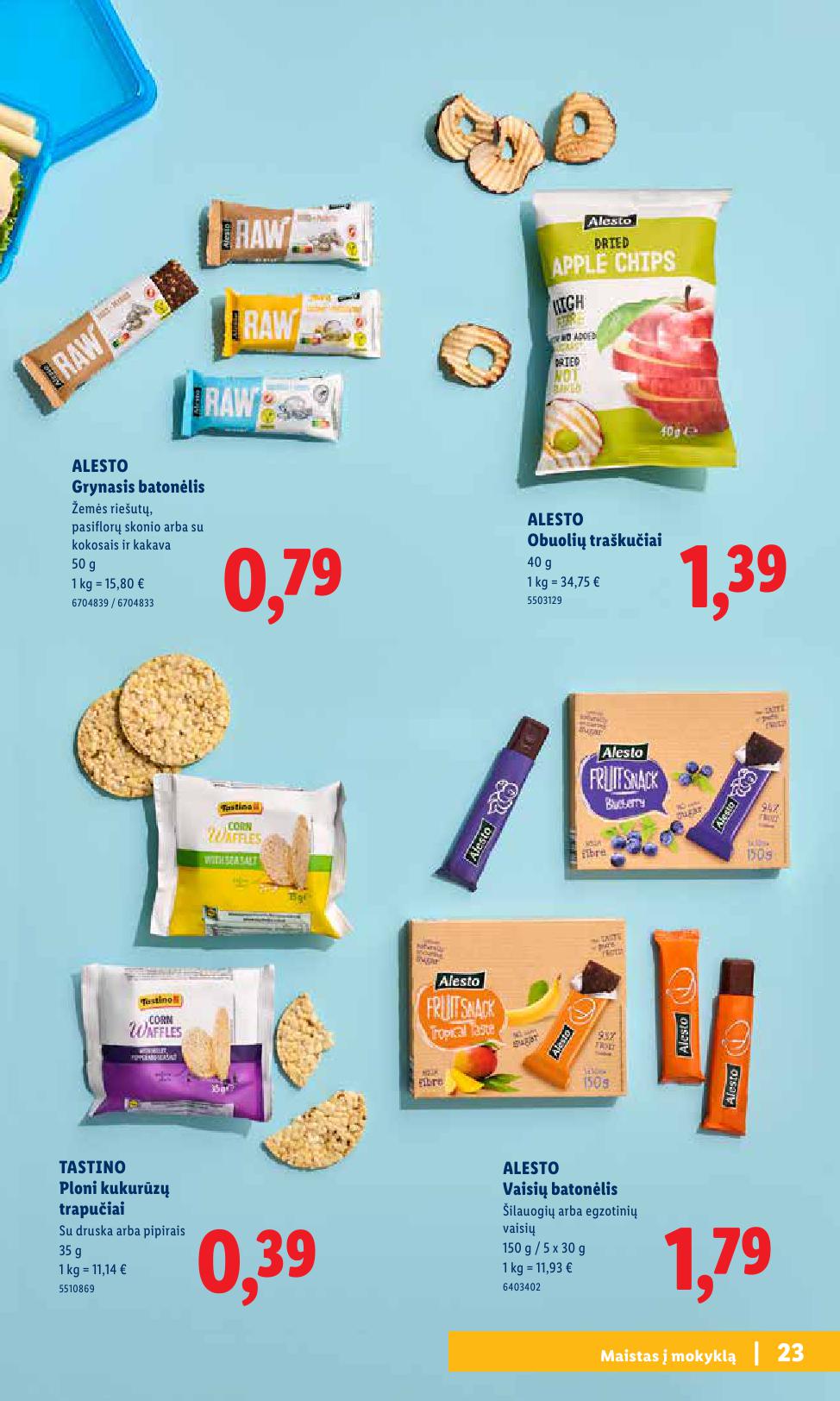 LIDL mokyklinių prekių katalogas "Atgal į mokyklą"