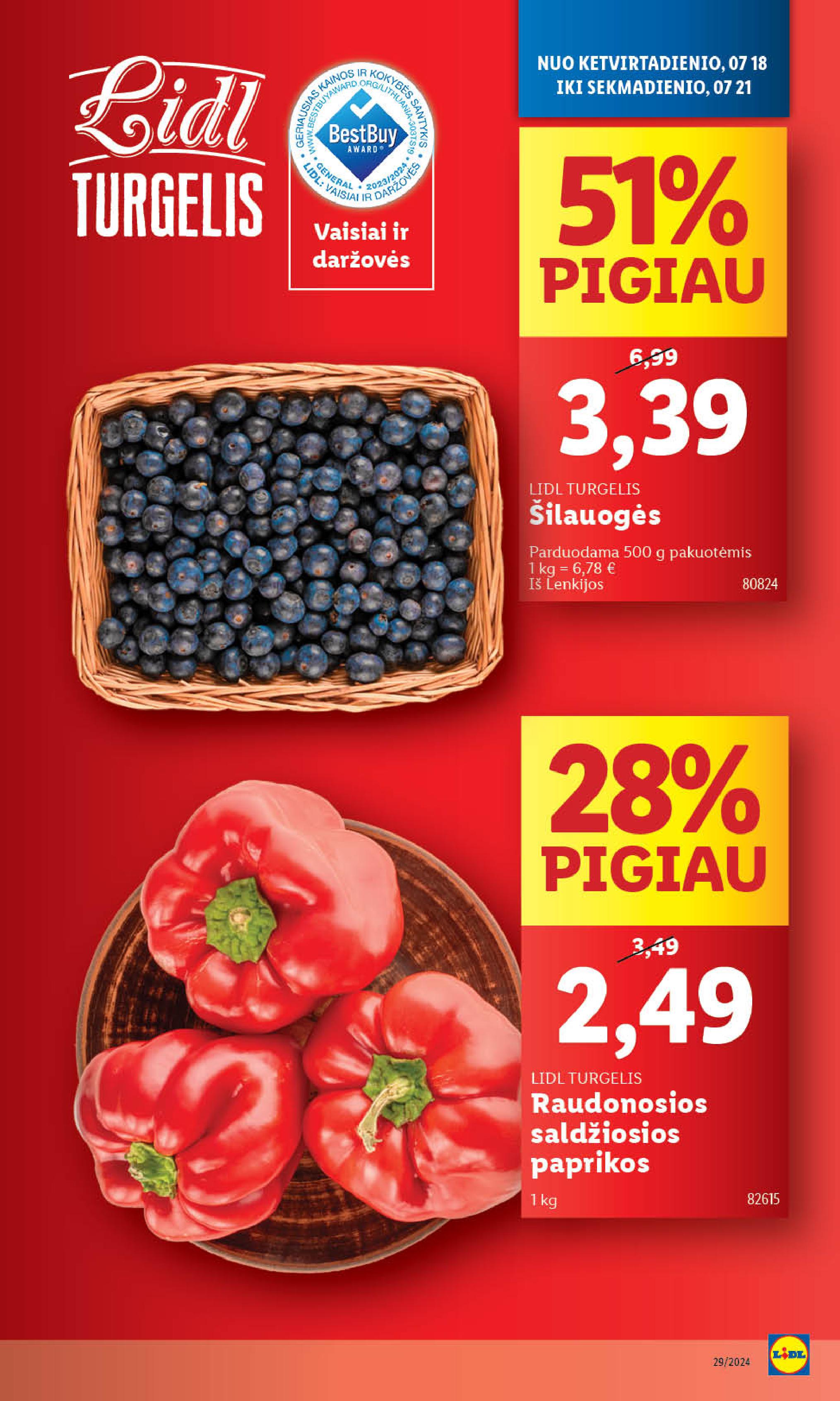 Naujausias LIDL kaininis katalogas 2024.07.15 - 2024.07.21