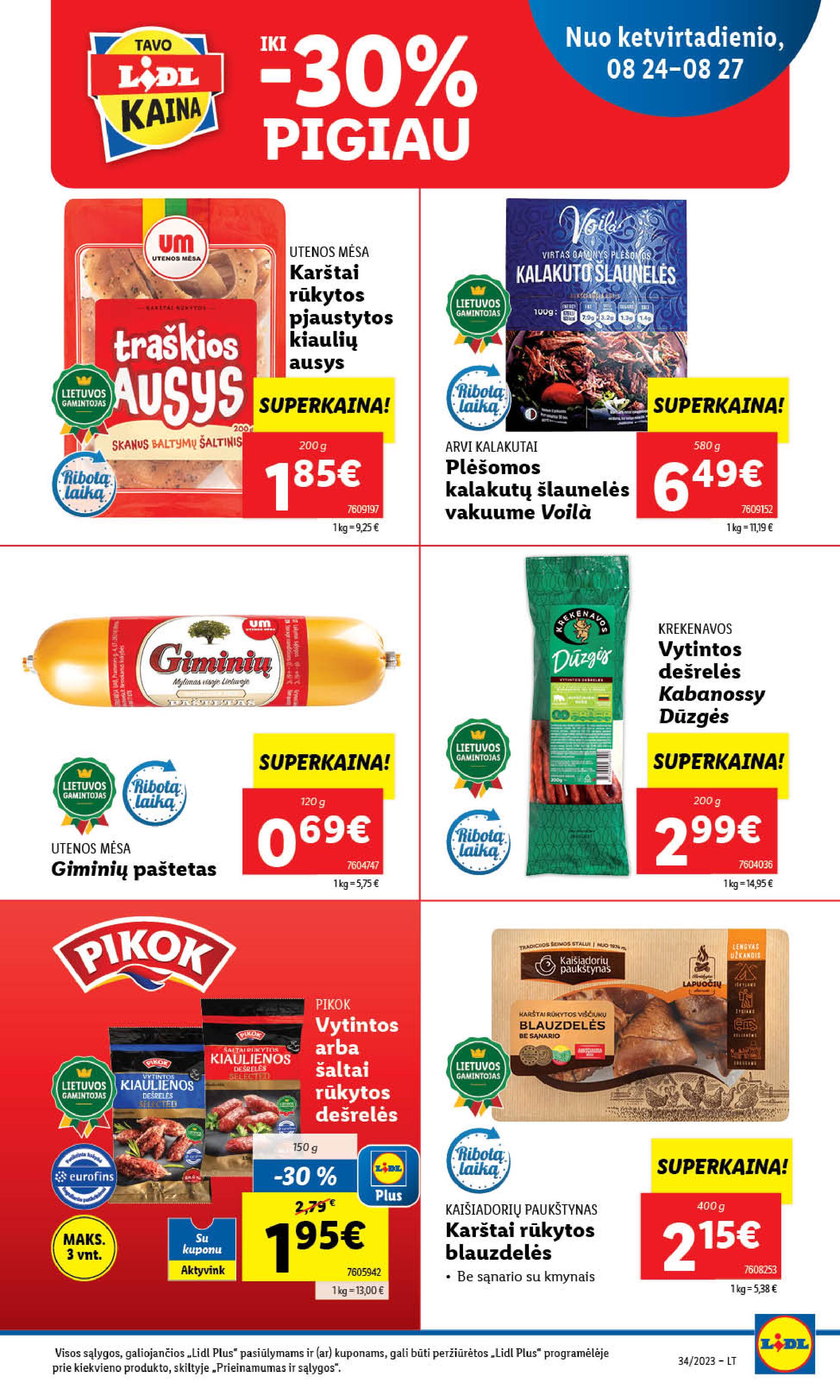 Naujausias LIDL kaininis katalogas 2023.08.21 - 2023.08.27