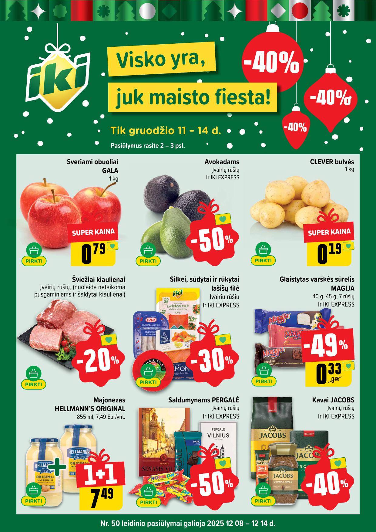 Naujausias IKI kaininis katalogas 2025.12.08 - 2025.12.14