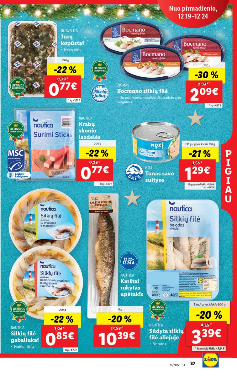 Naujausias LIDL kaininis katalogas 2022.12.19 - 2022.12.25