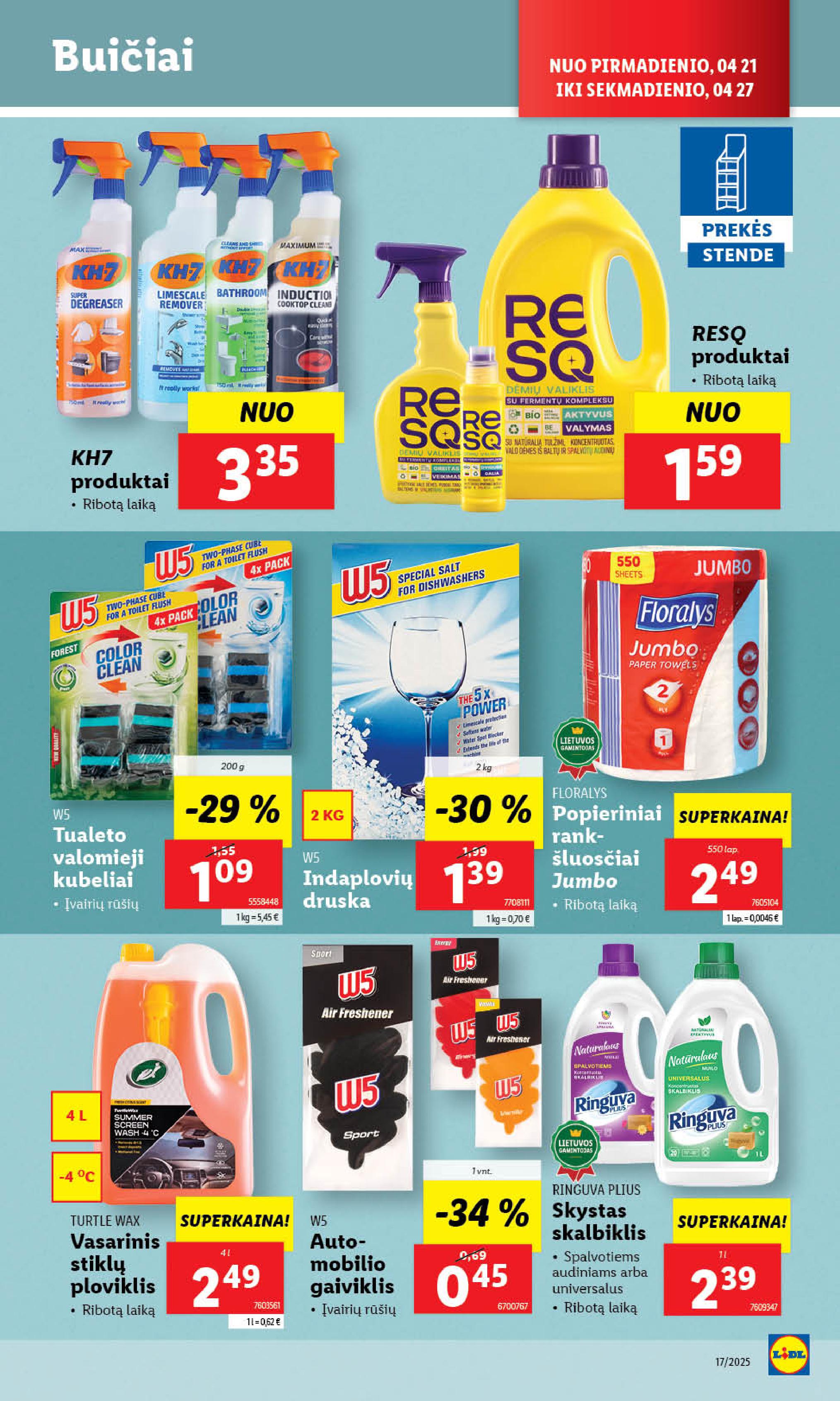 LIDL akcijų ir nuolaidų leidinys 2025.04.21 - 2025.04.27