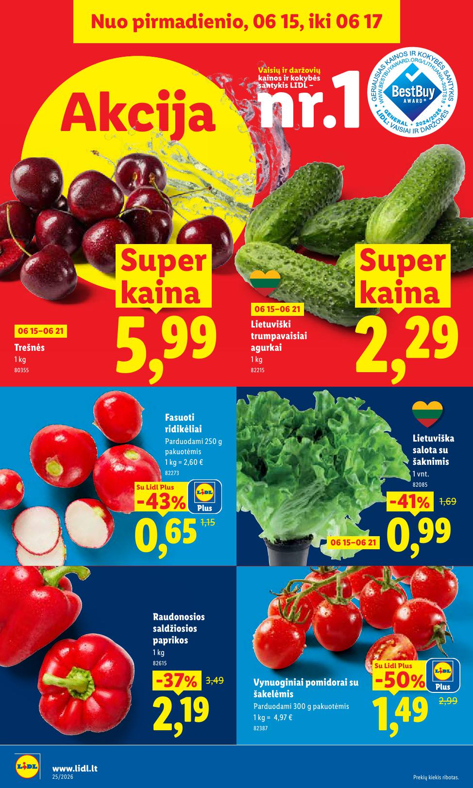 Naujausias LIDL kaininis katalogas 2026.06.15 - 2026.06.21