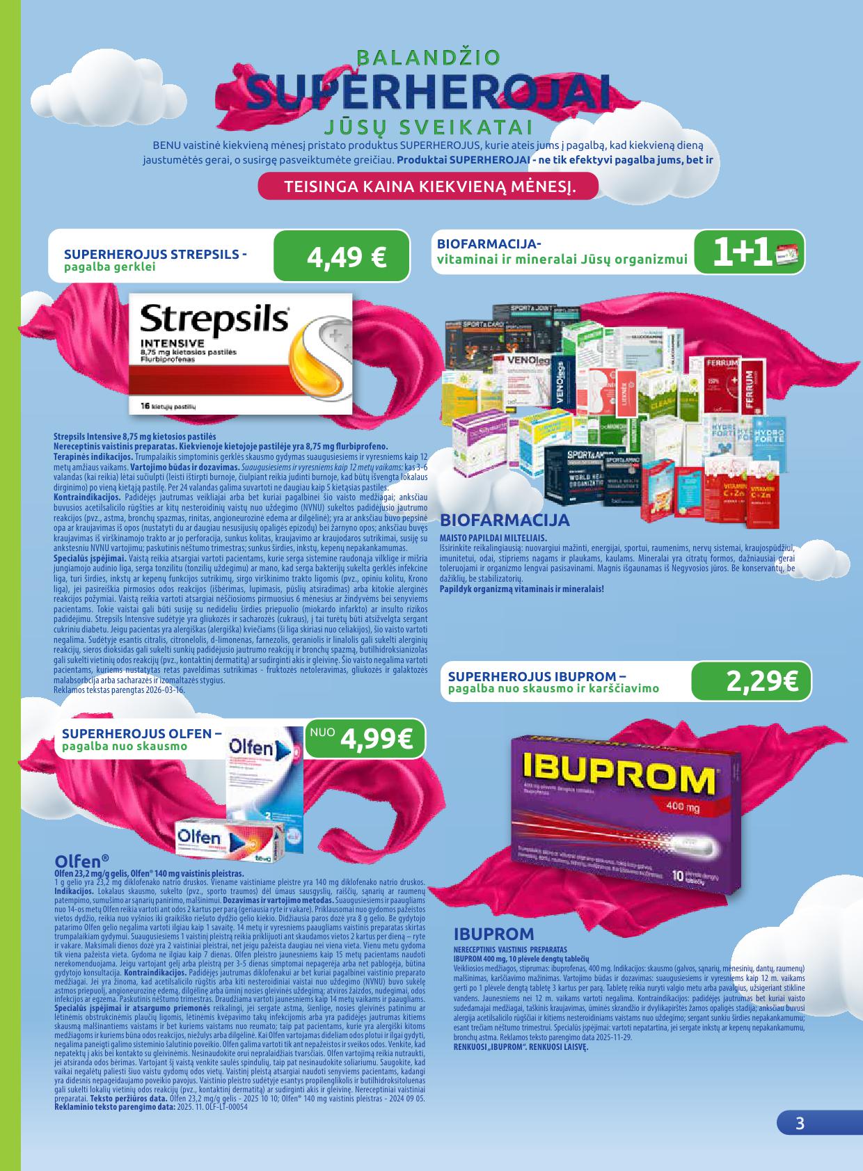 BENU vaistinės akcijų ir nuolaidų leidinys 2026.04.01 - 2026.04.30