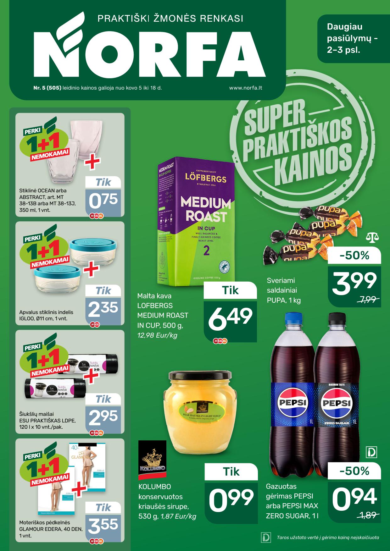 Naujausias NORFA kaininis katalogas 2026.03.05 - 2026.03.18