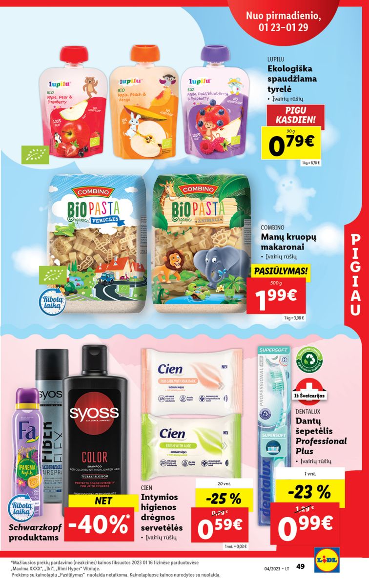 Naujausias LIDL kaininis katalogas 2023.01.23 - 2023.01.29