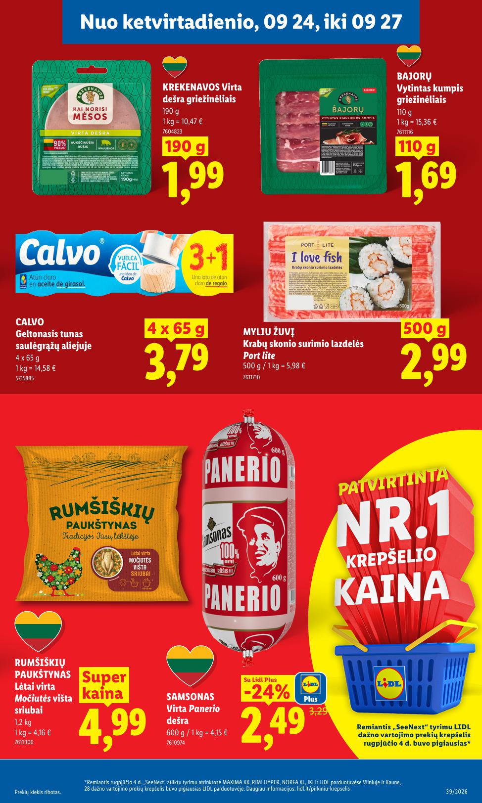LIDL akcijų ir nuolaidų leidinys 2026.09.21 - 2026.09.27