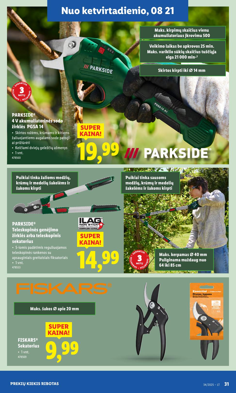 LIDL ne maisto prekių leidinys 2025.08.18 - 2025.08.24
