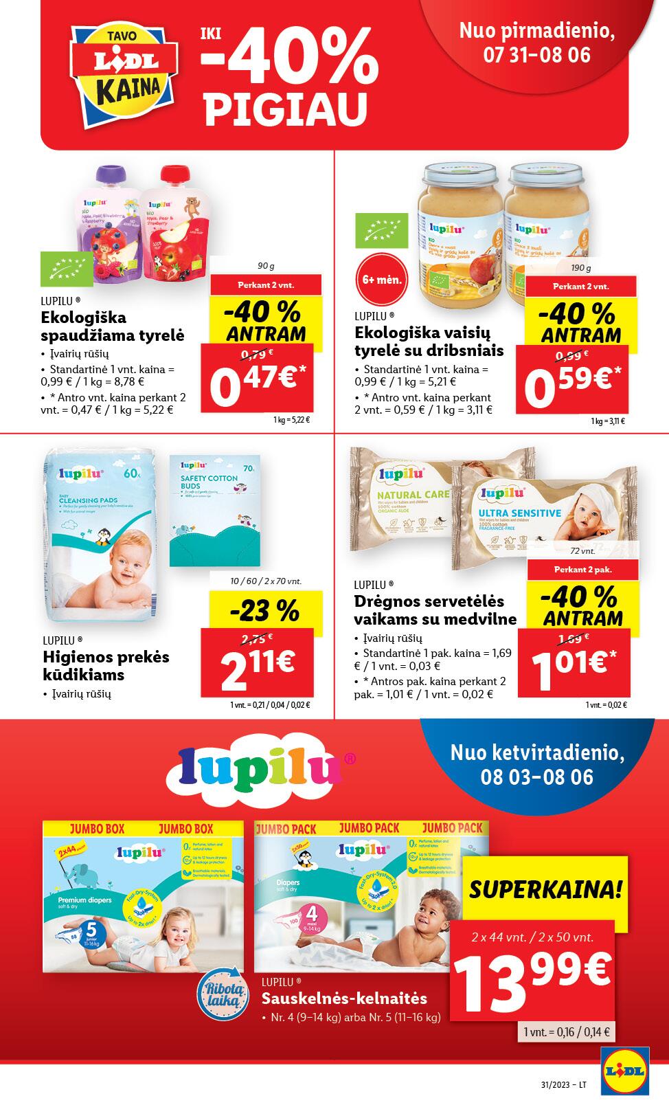 Naujausias LIDL kaininis katalogas 2023.07.31 - 2023.08.06