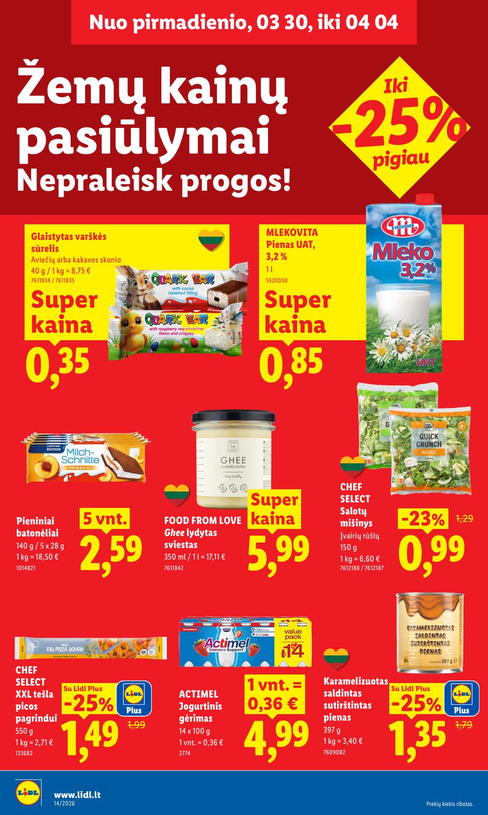 Naujausias LIDL kaininis katalogas 2026.03.30 - 2026.04.04