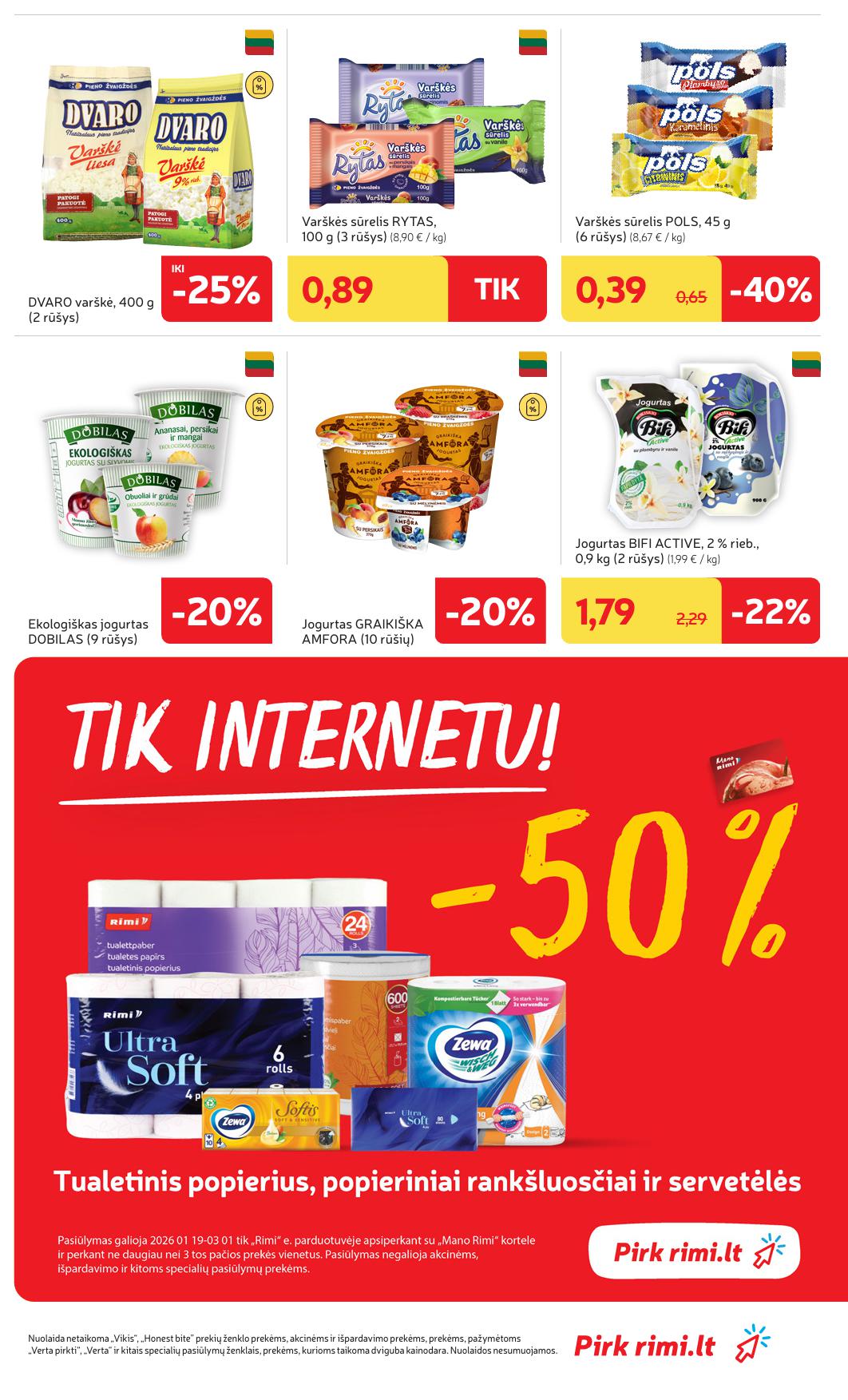 Naujausias RIMI kaininis katalogas 2026.01.20 - 2026.01.26