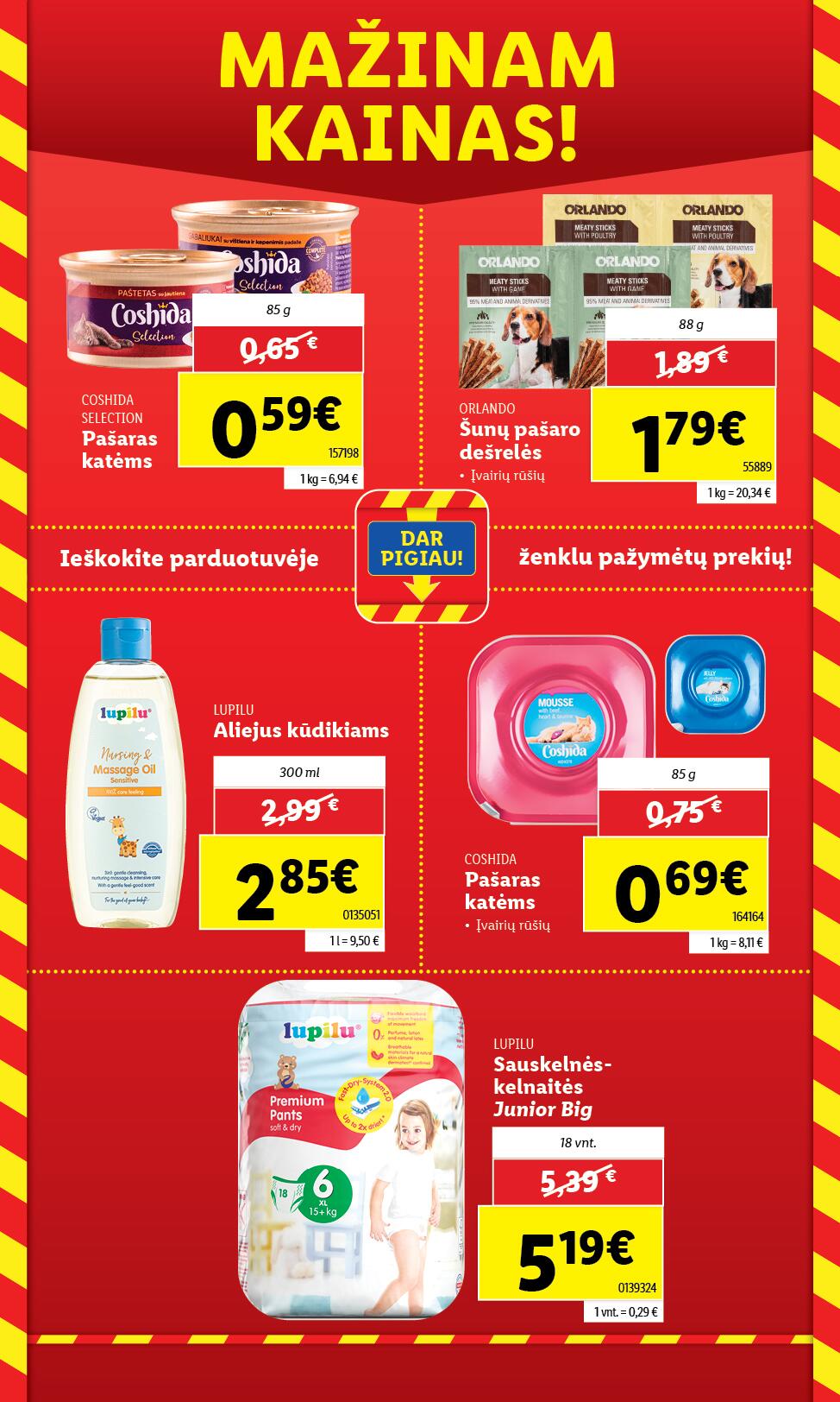 LIDL katalogas "MAŽINAM KAINAS!"