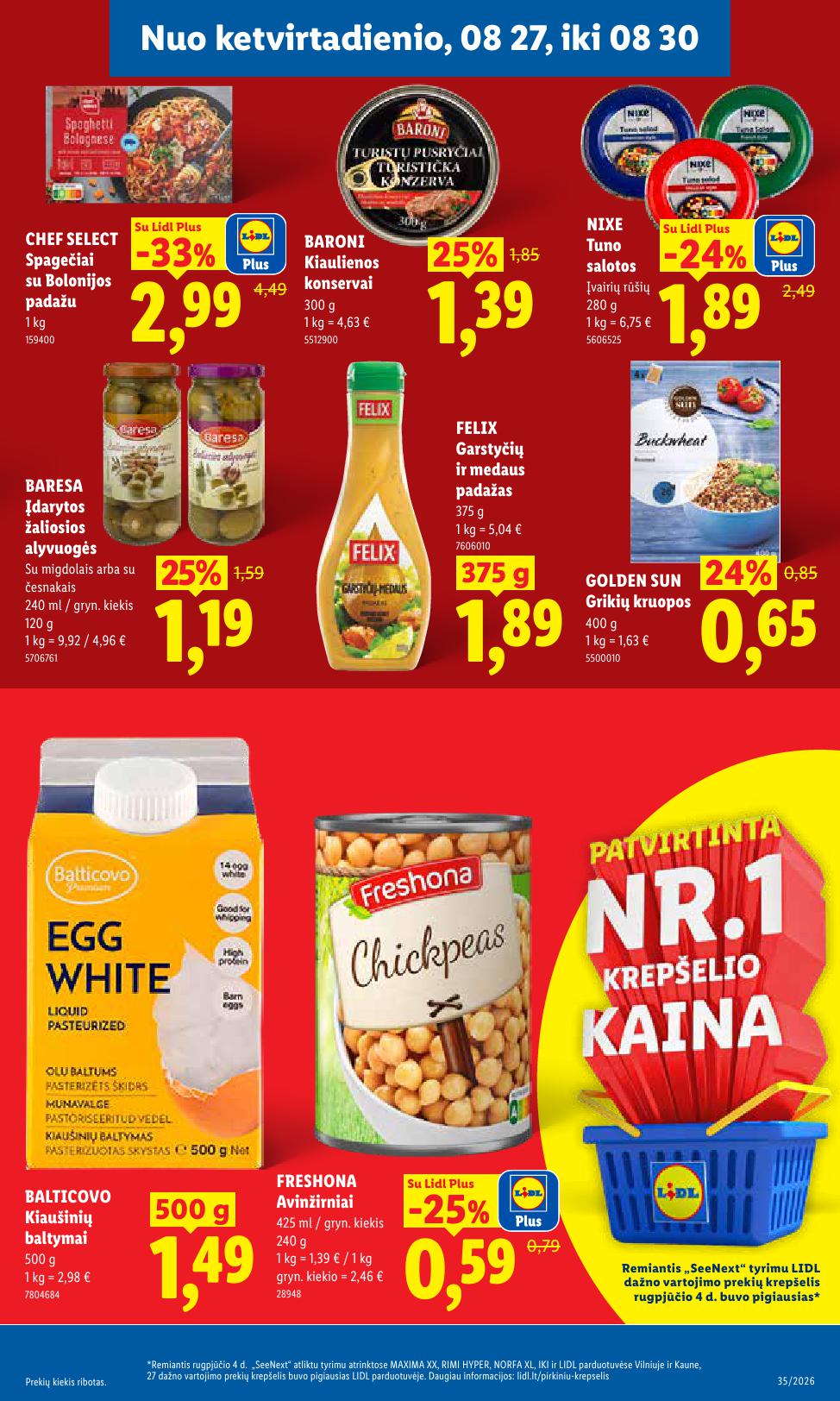 LIDL akcijų ir nuolaidų leidinys 2026.08.24 - 2026.08.30