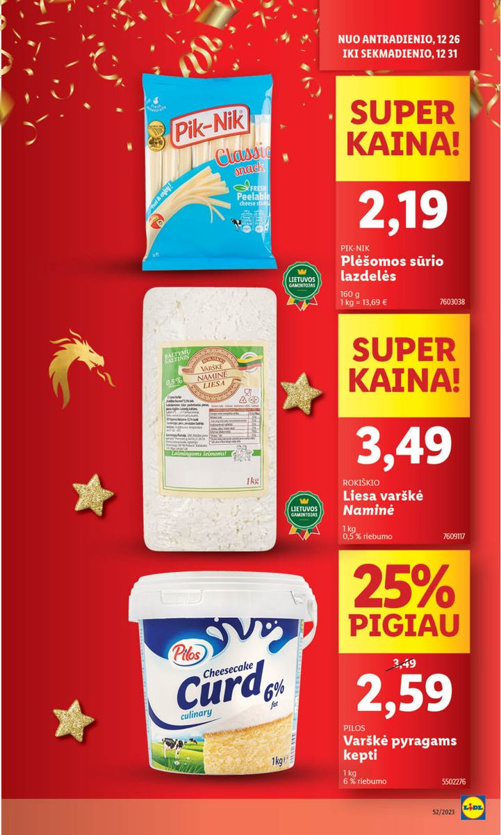 Naujausias LIDL kaininis katalogas 2023.12.26 - 2023.12.31