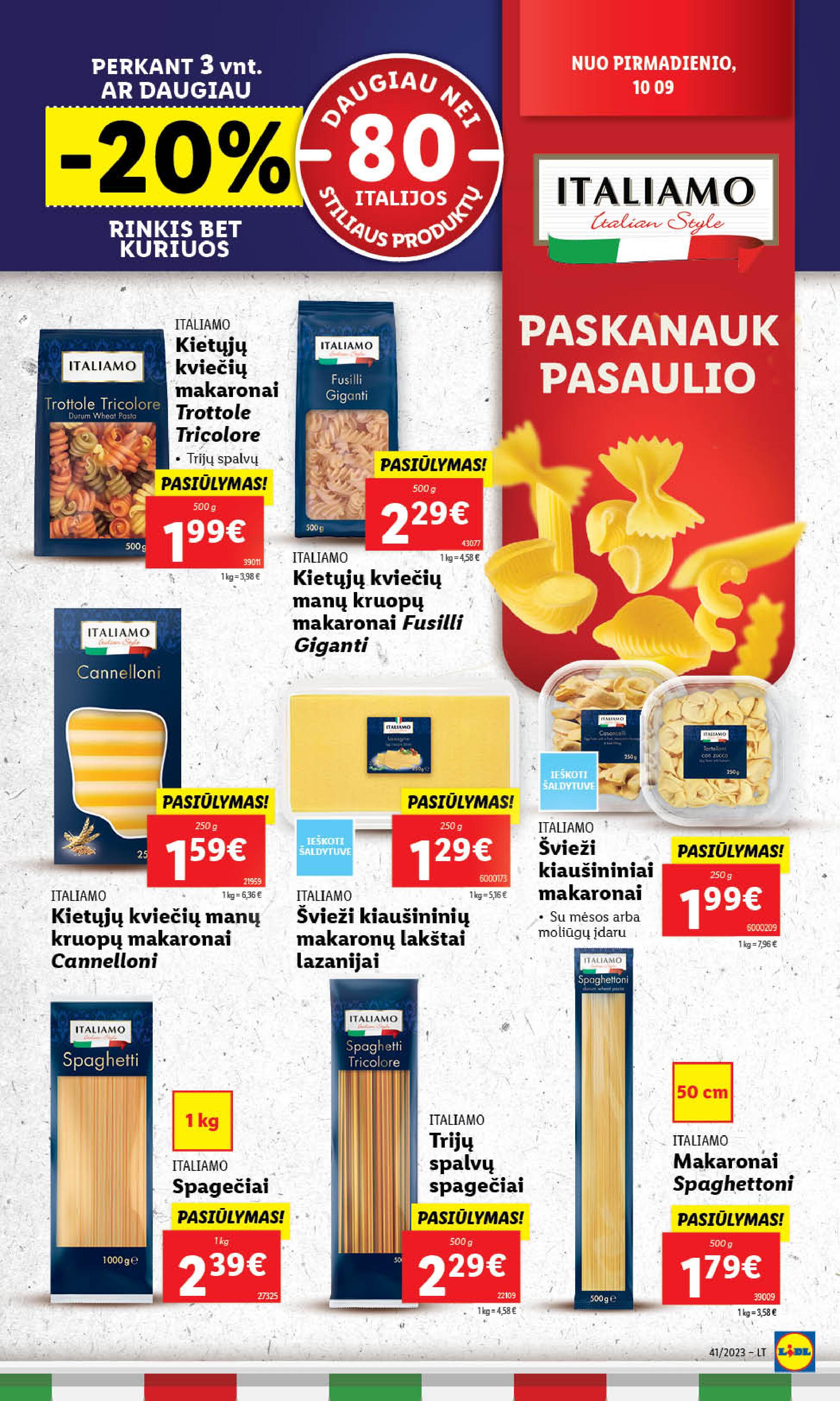 Naujausias LIDL kaininis katalogas 2023.10.09 - 2023.10.15