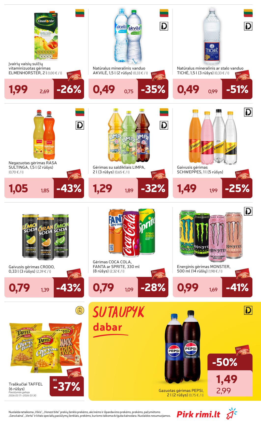 Naujausias RIMI kaininis katalogas 2026.03.17 - 2026.03.23