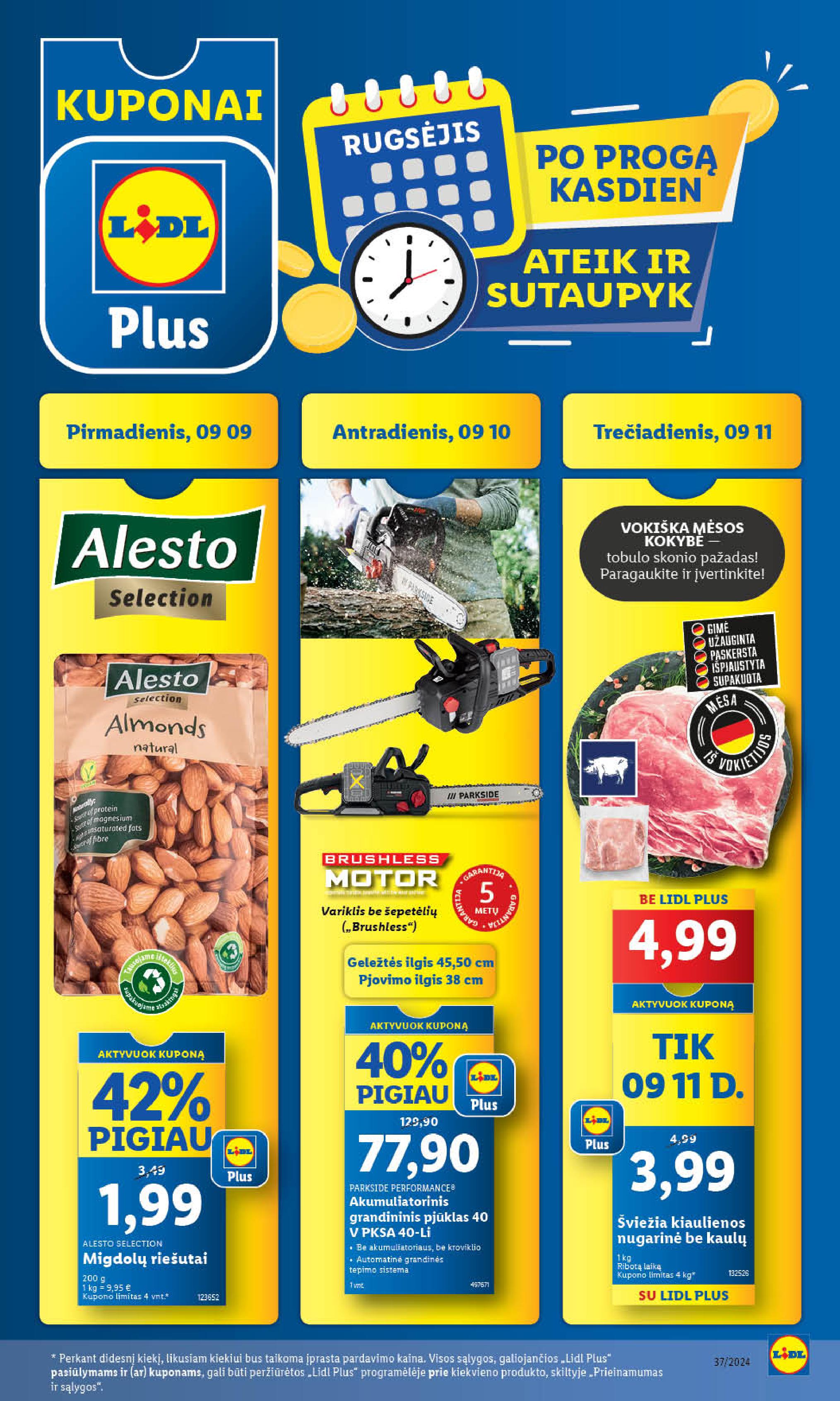 Naujausias LIDL kaininis katalogas 2024.09.09 - 2024.09.15