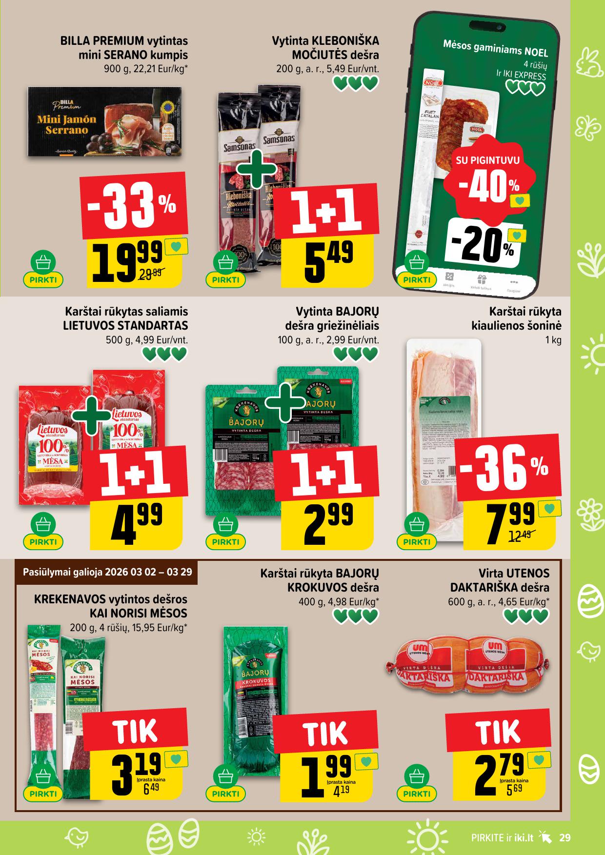 Naujausias IKI kaininis katalogas 2026.03.23 - 2026.03.29