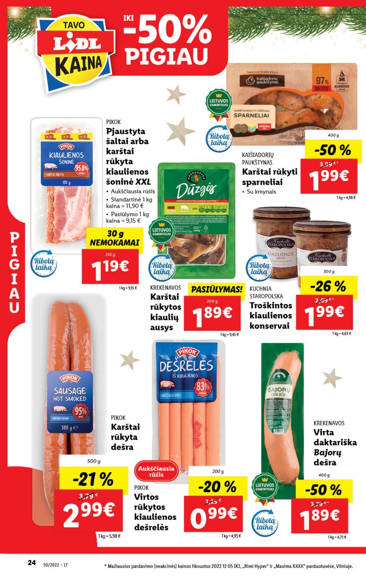 Naujausias LIDL kaininis katalogas 2022.12.12 - 2022.12.18