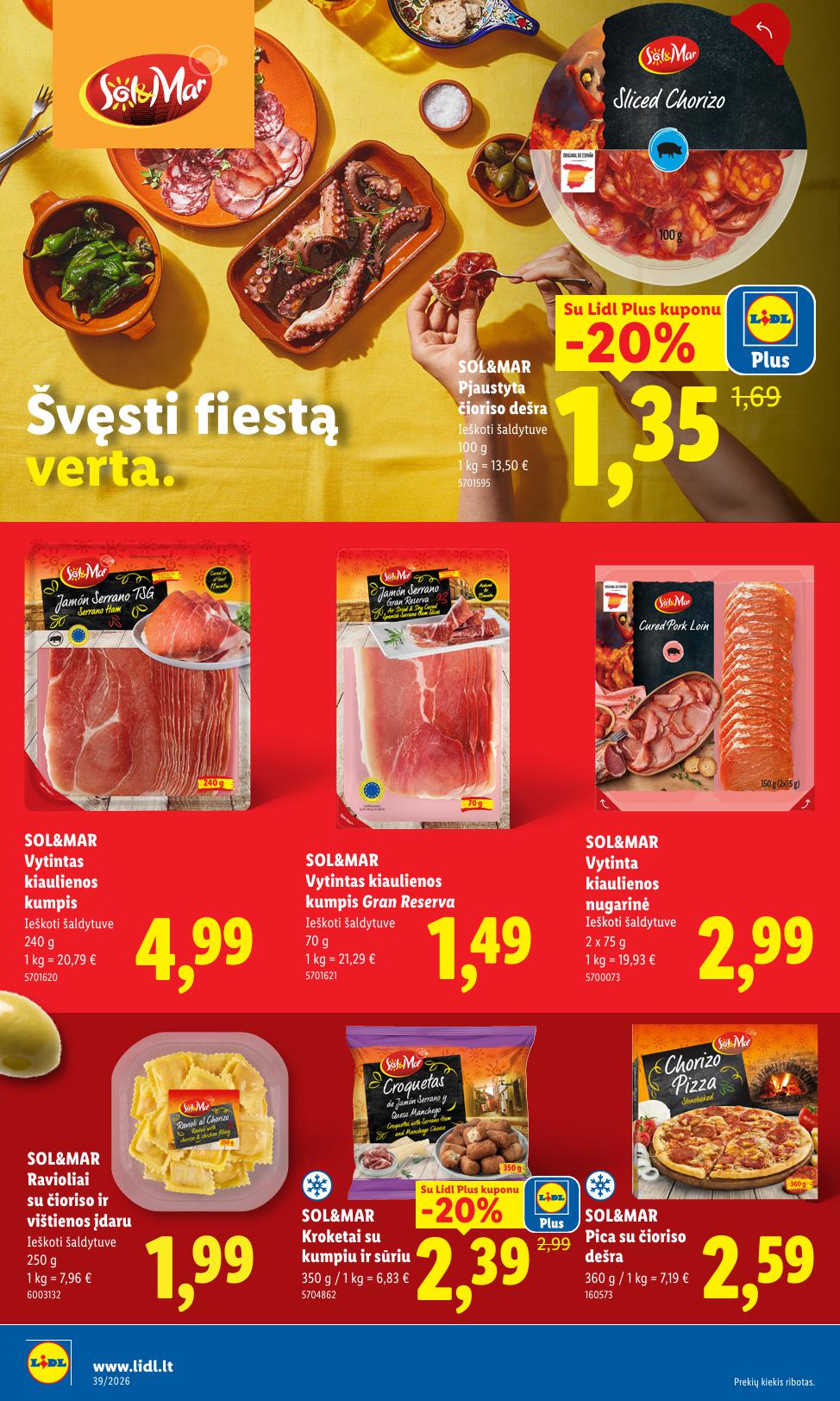 LIDL akcijų ir nuolaidų leidinys 2026.09.21 - 2026.09.27