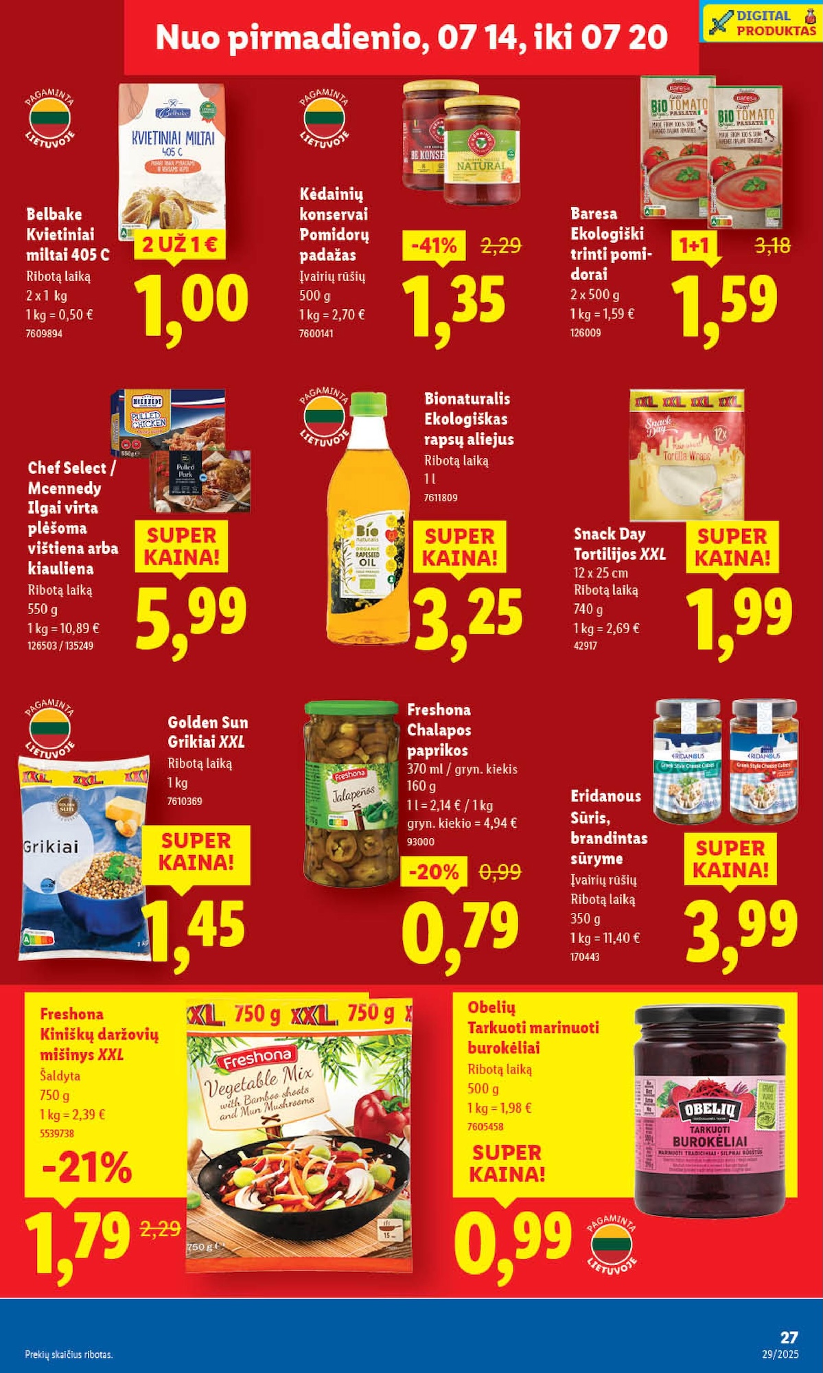 Naujausias LIDL kaininis katalogas 2025.07.14 - 2025.07.20