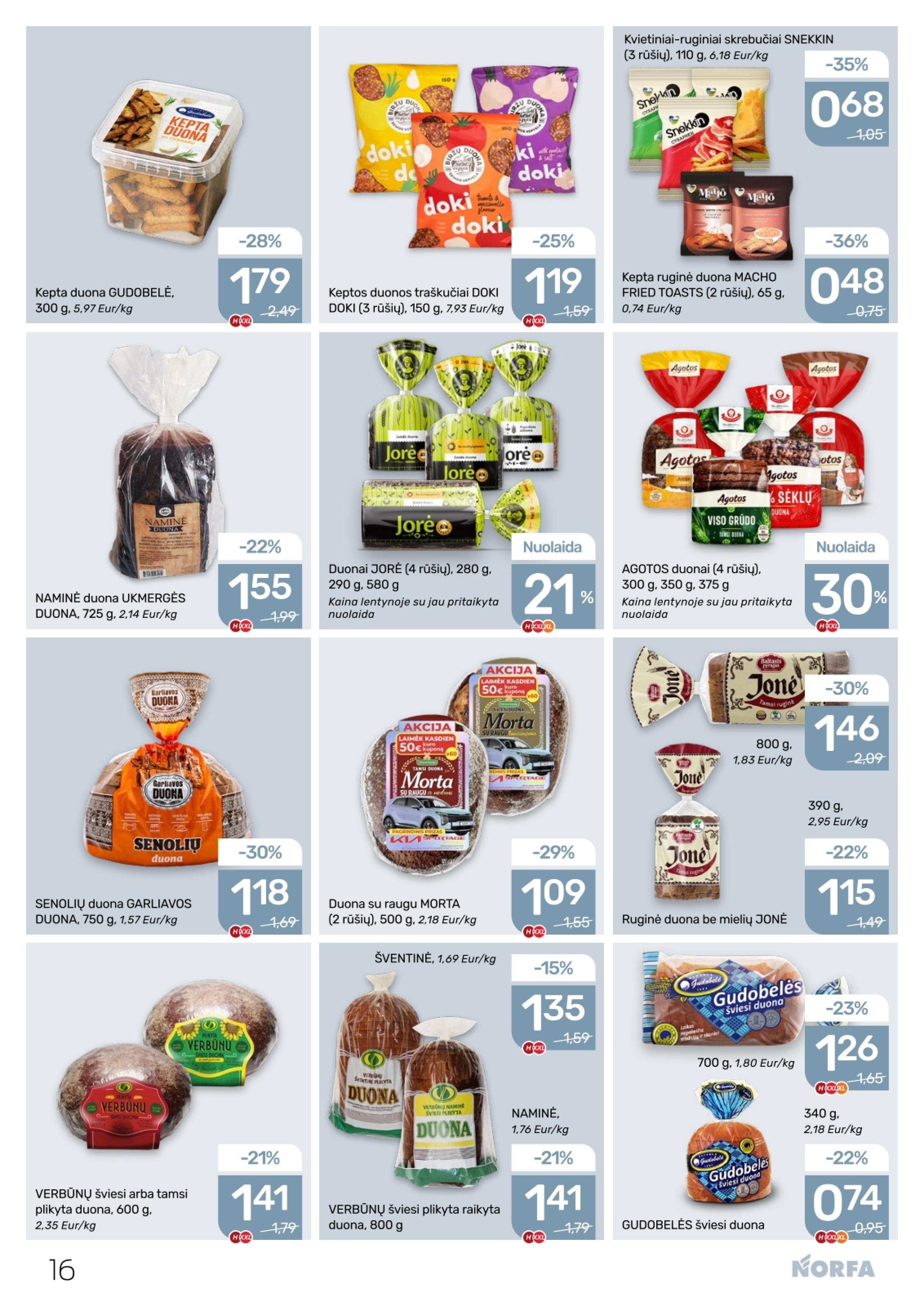 Naujausias NORFA kaininis katalogas 2026.03.19 - 2026.04.01