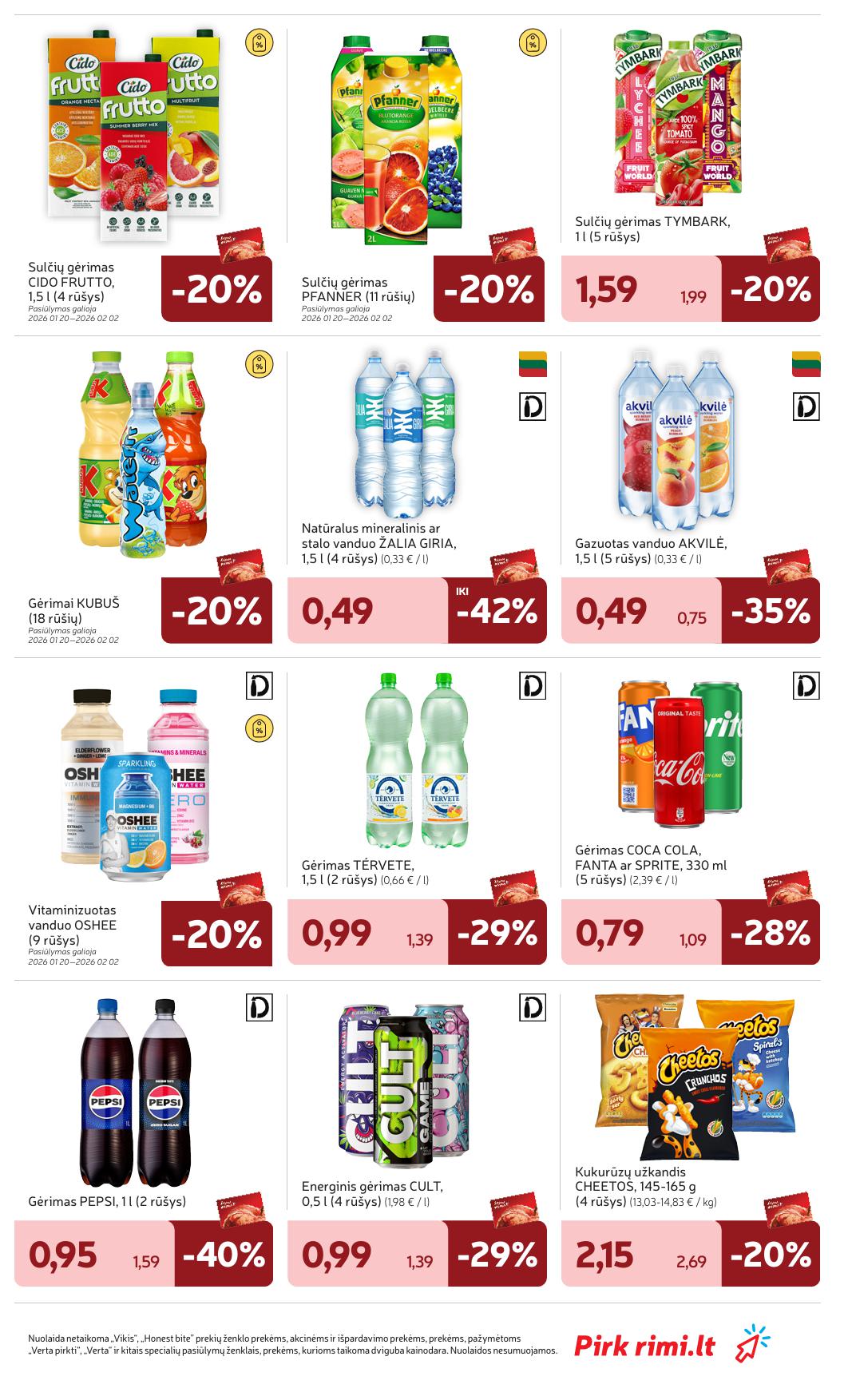 Naujausias RIMI kaininis katalogas 2026.01.20 - 2026.01.26