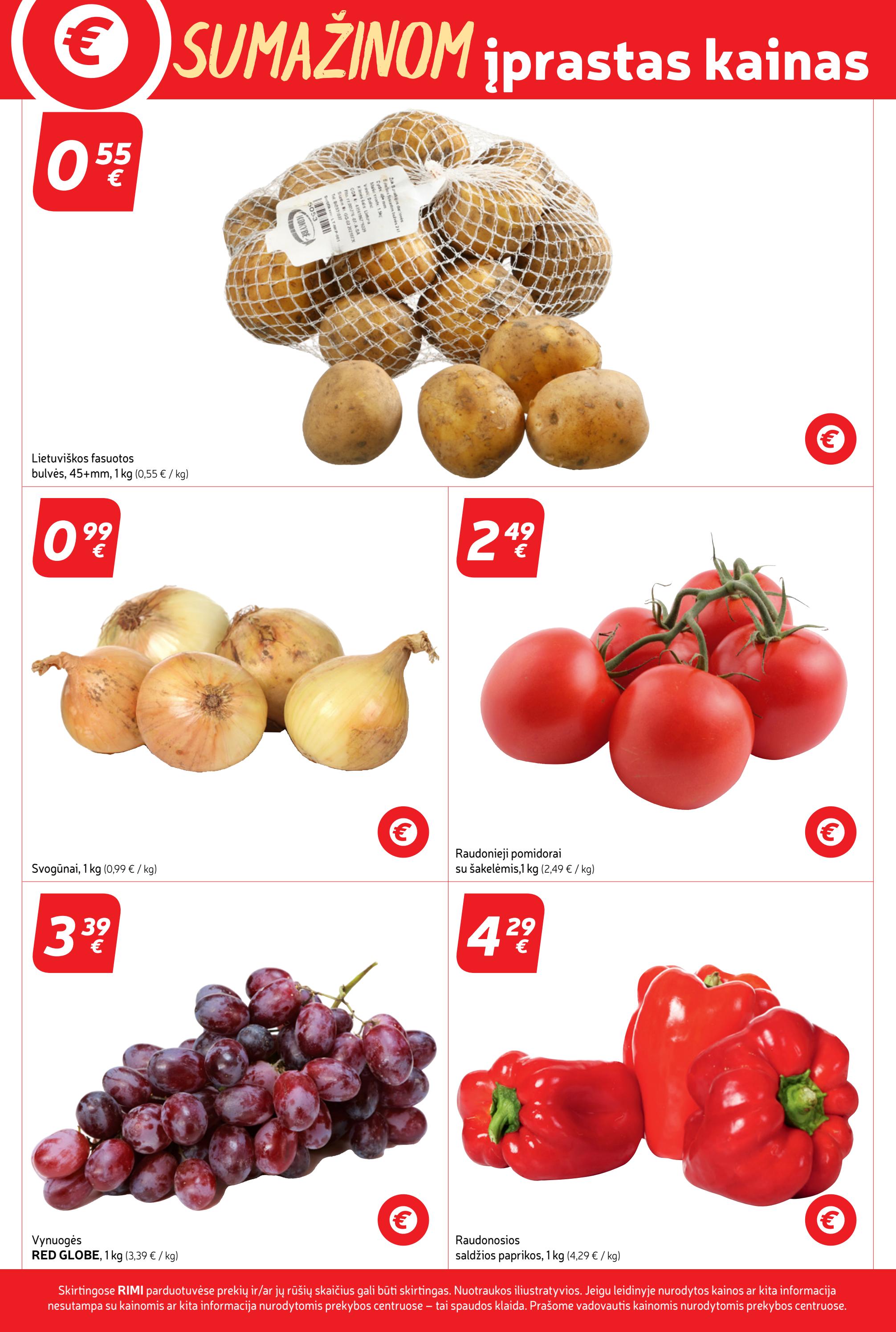 RIMI sumažintų kainų katalogas "Gera kaina kasdien"
