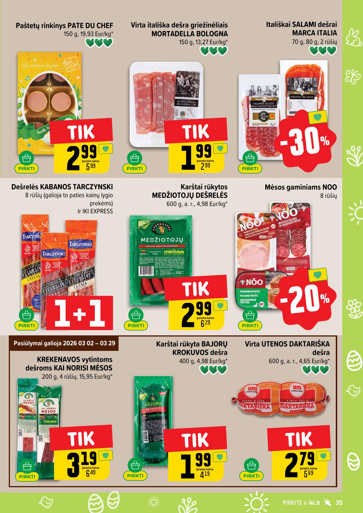 Naujausias IKI kaininis katalogas 2026.03.16 - 2026.03.22