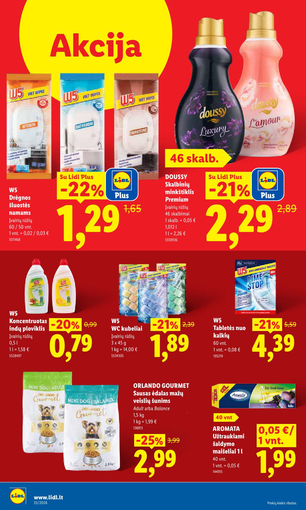 Naujausias LIDL kaininis katalogas 2026.08.10 - 2026.08.16