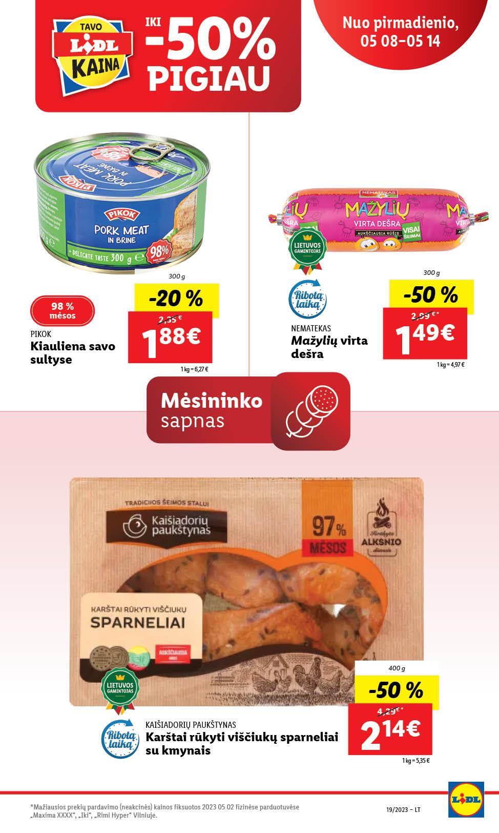 Naujausias LIDL kaininis katalogas 2023.05.08 - 2023.05.14