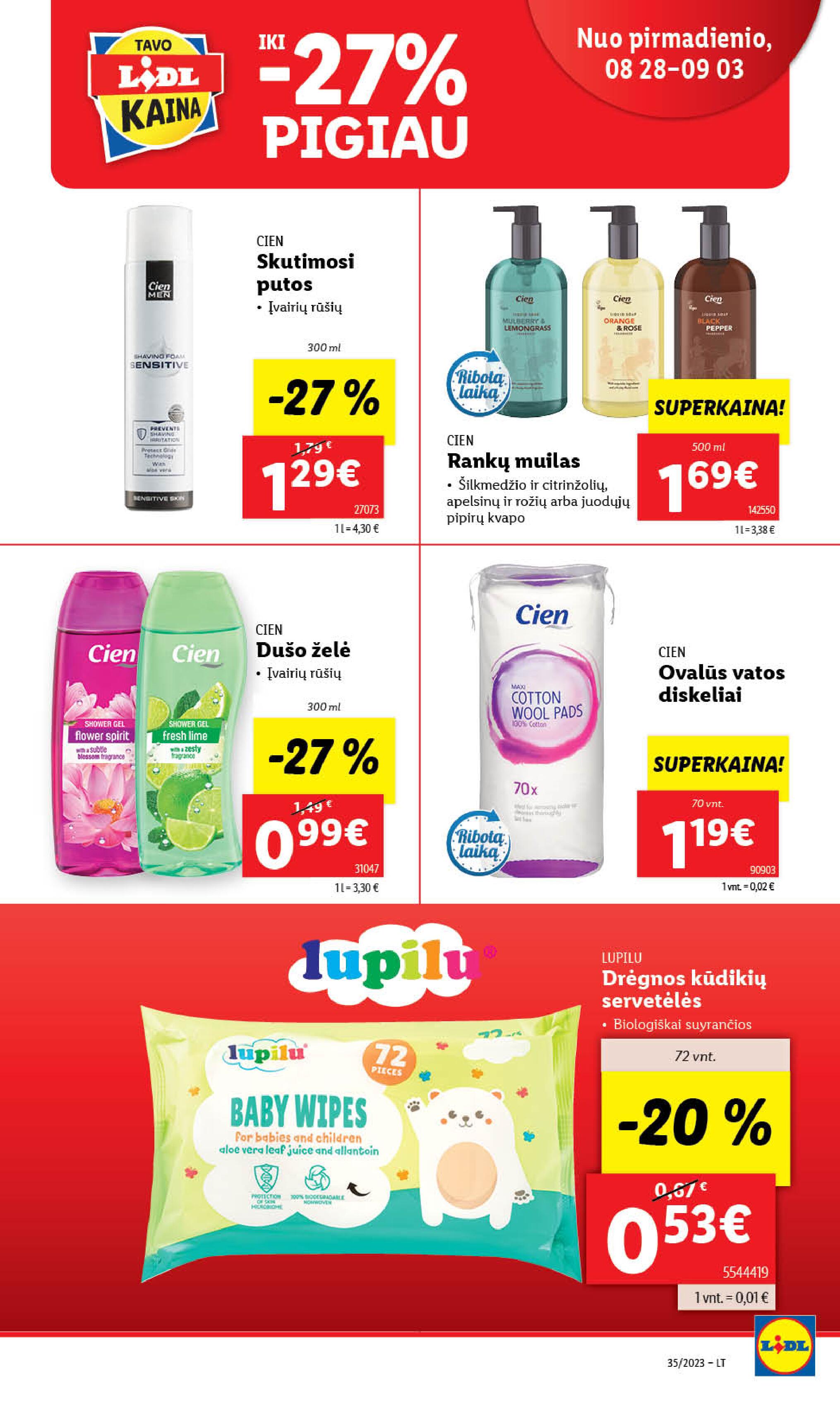 Naujausias LIDL kaininis katalogas 2023.08.28 - 2023.09.03