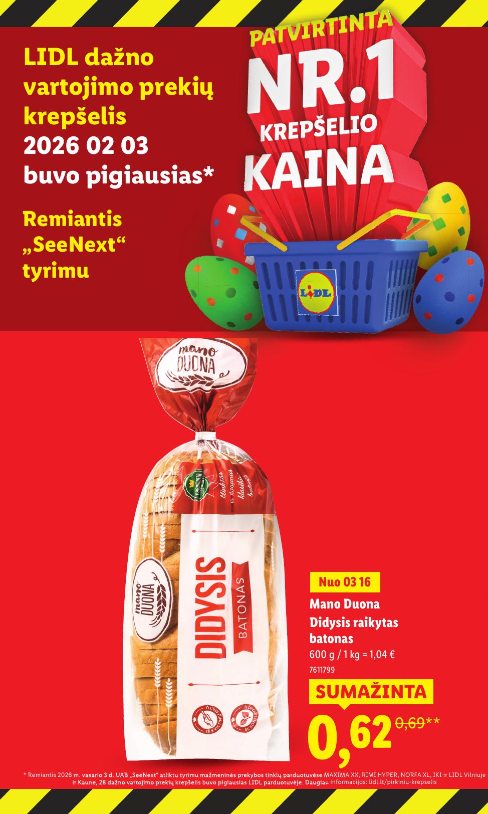 LIDL katalogas "Didysis kainų mažinimas"