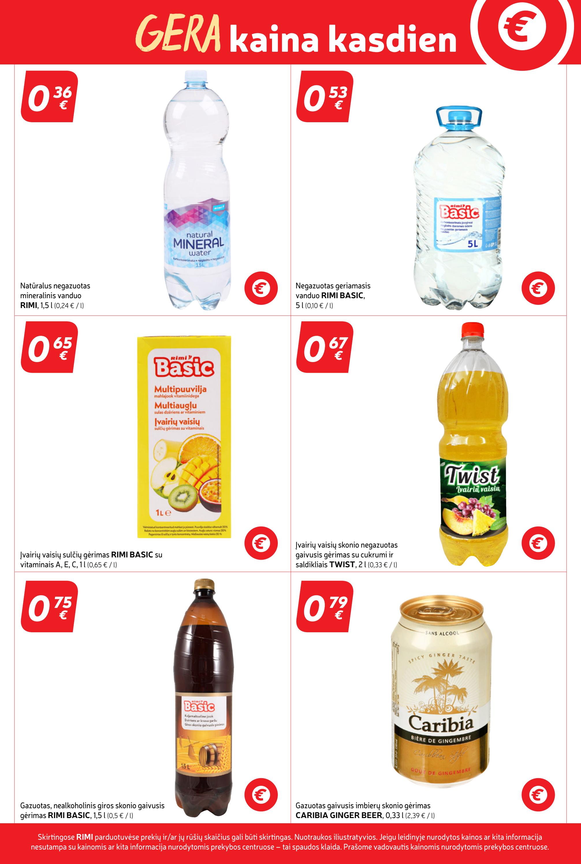 RIMI sumažintų kainų katalogas "Gera kaina kasdien"