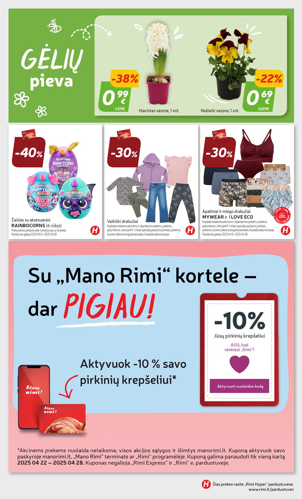 RIMI akcijų ir nuoalidų leidinys Nr.17 nuo 2025.04.22 iki 2025.04.28