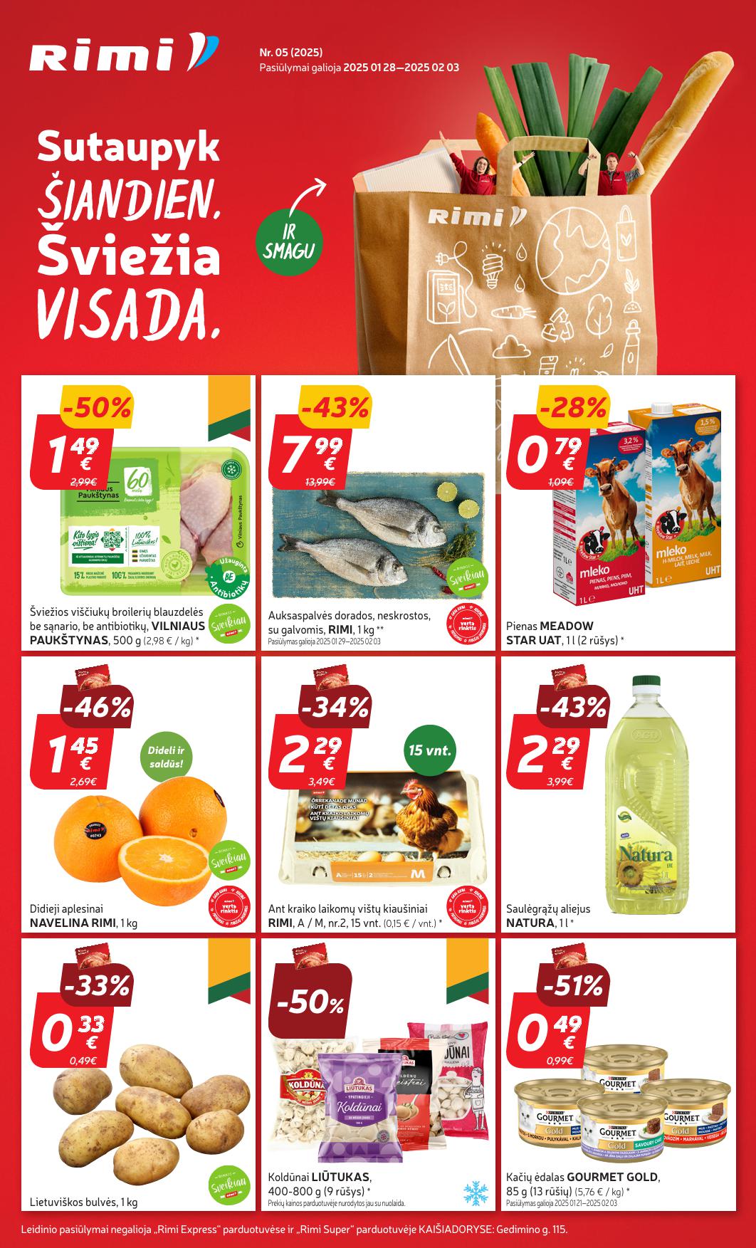 Naujausias RIMI kaininis katalogas 2025.01.28 - 2025.02.03