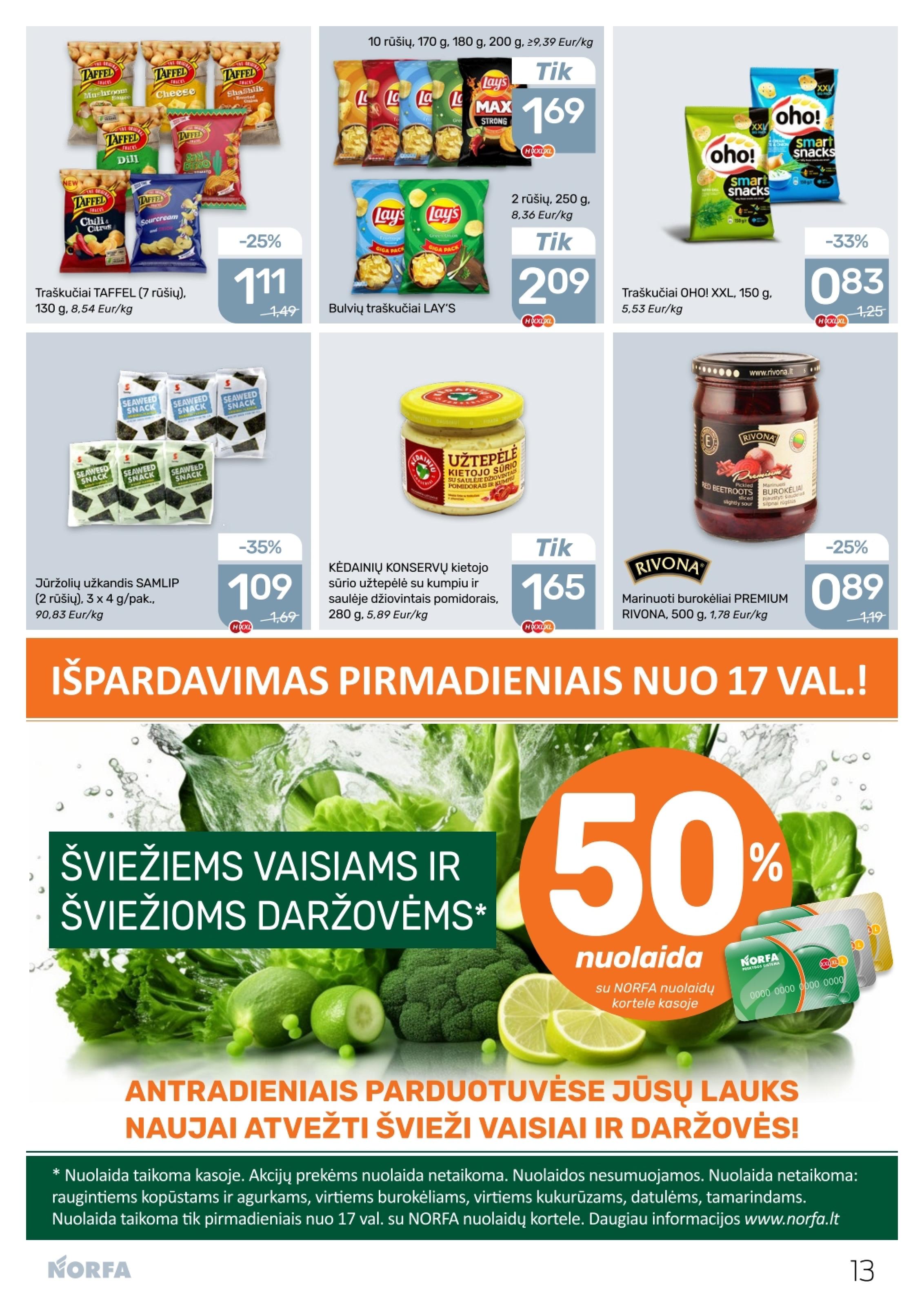 Naujausias NORFA kaininis katalogas 2026.06.25 - 2026.07.08