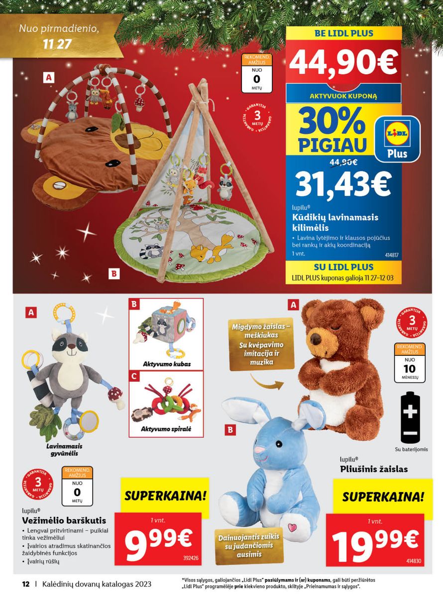 LIDL Kalėdinių dovanų katalogas "Sukurkime Kalėdų stebuklą"