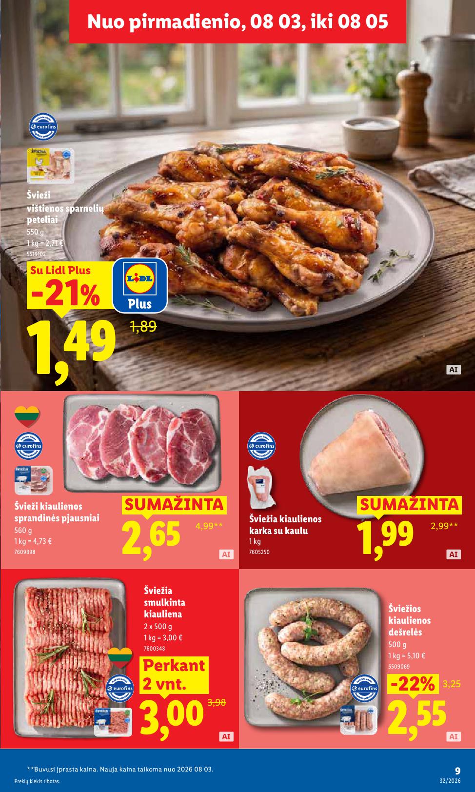 Naujausias LIDL kaininis katalogas 2026.08.03 - 2026.08.09