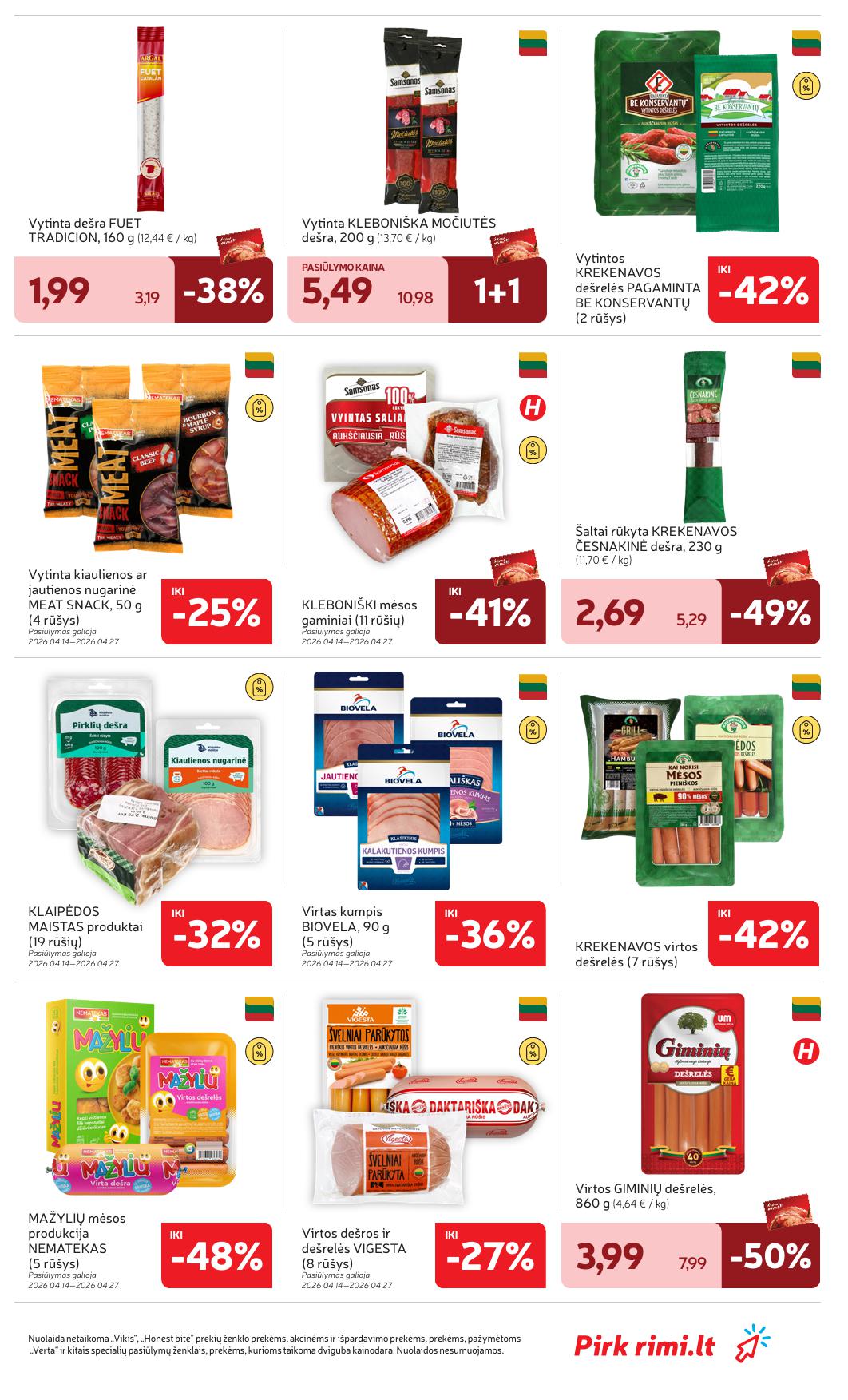 Naujausias RIMI kaininis katalogas 2026.04.14 - 2026.04.20