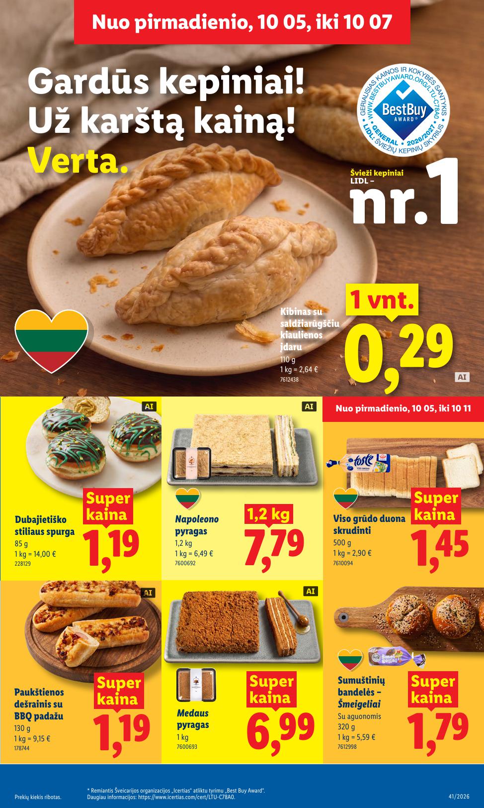 Naujausias LIDL kaininis katalogas 2026.10.05 - 2026.10.11