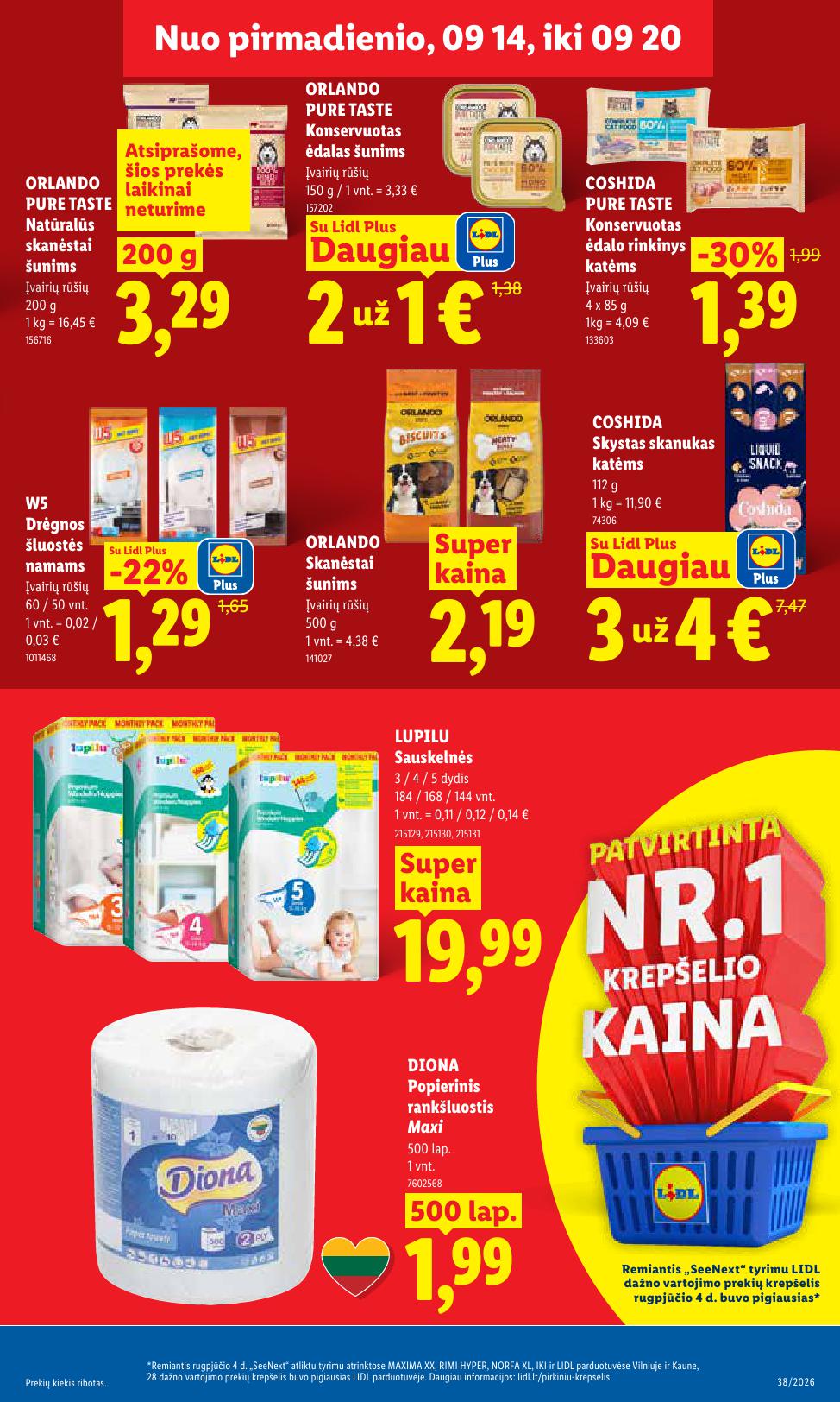 Naujausias LIDL kaininis katalogas 2026.09.14 - 2026.09.20