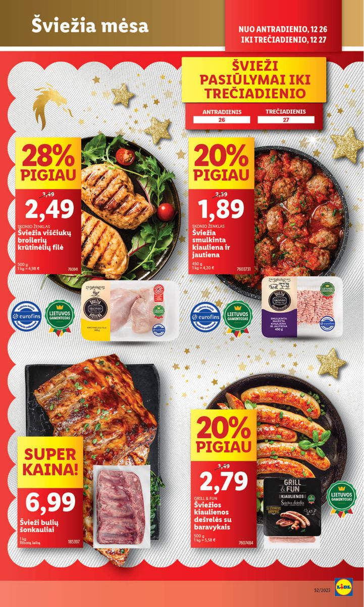 Naujausias LIDL kaininis katalogas 2023.12.26 - 2023.12.31