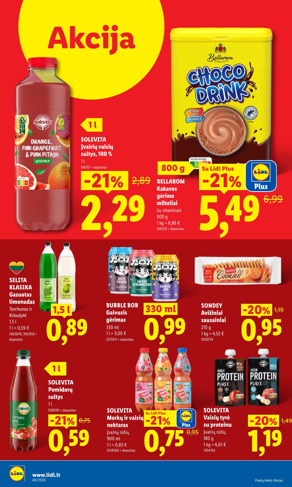 Naujausias LIDL kaininis katalogas 2026.09.28 - 2026.10.04
