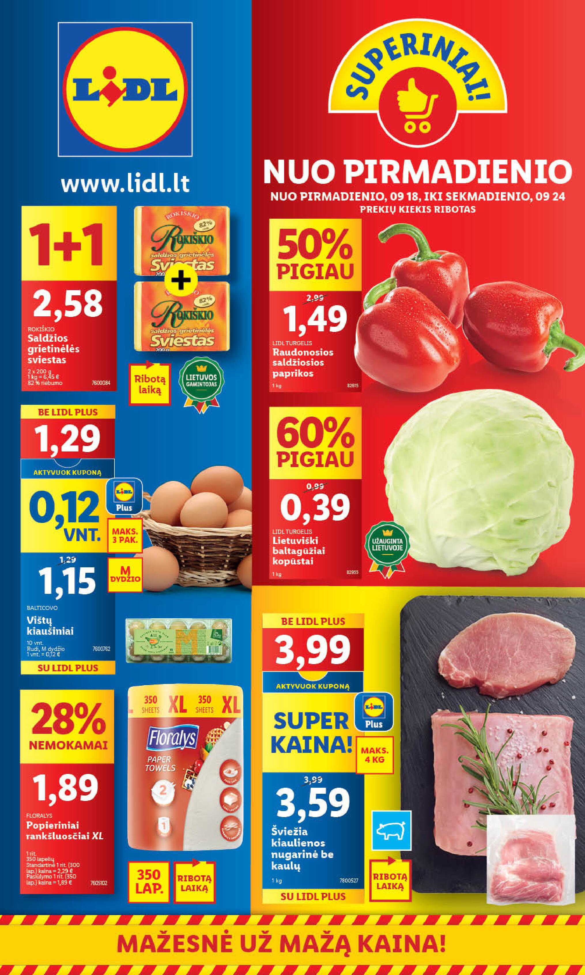 Naujausias LIDL kaininis katalogas 2023.09.18 - 2023.09.24
