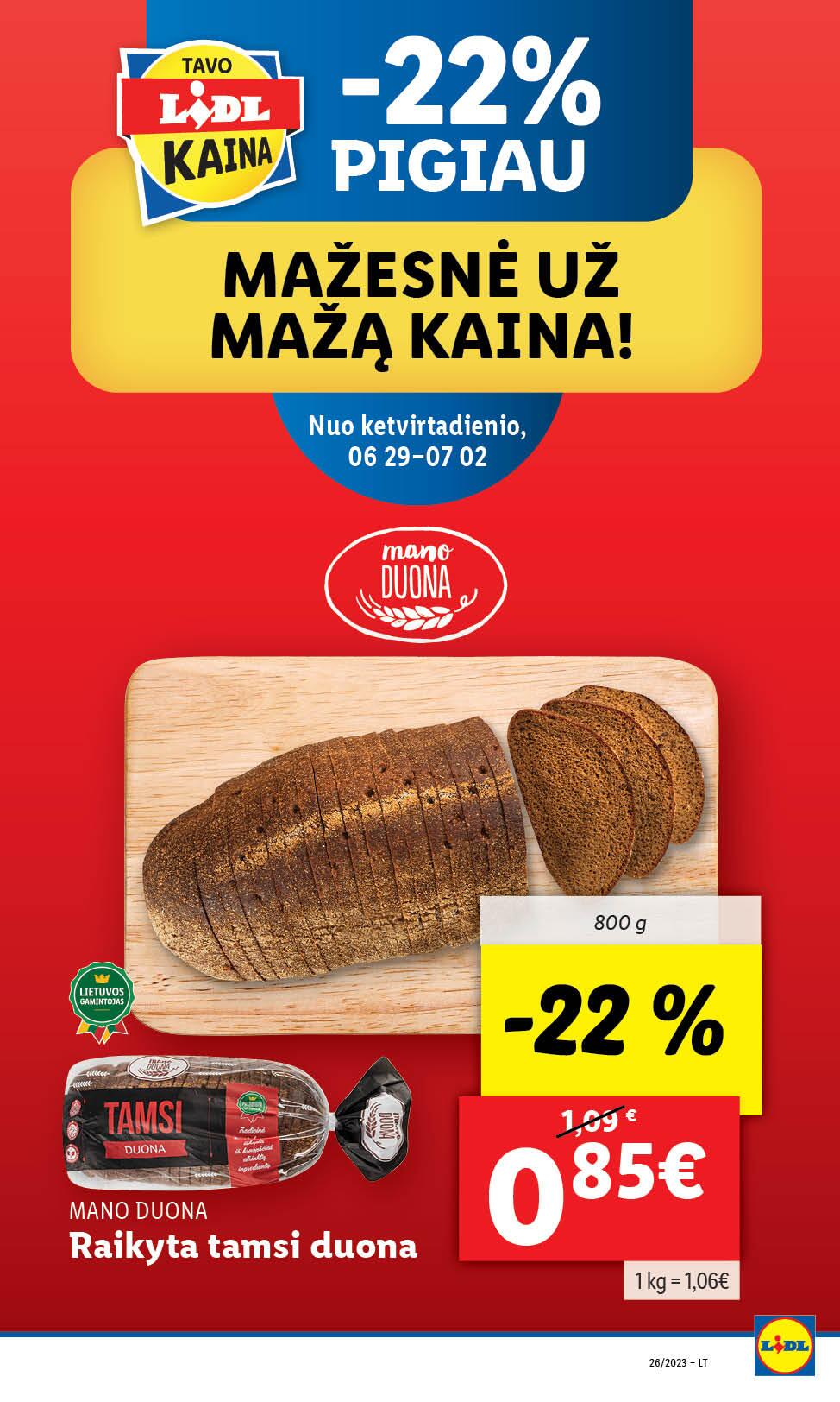 Naujausias LIDL kaininis katalogas 2023.06.26 - 2023.07.02