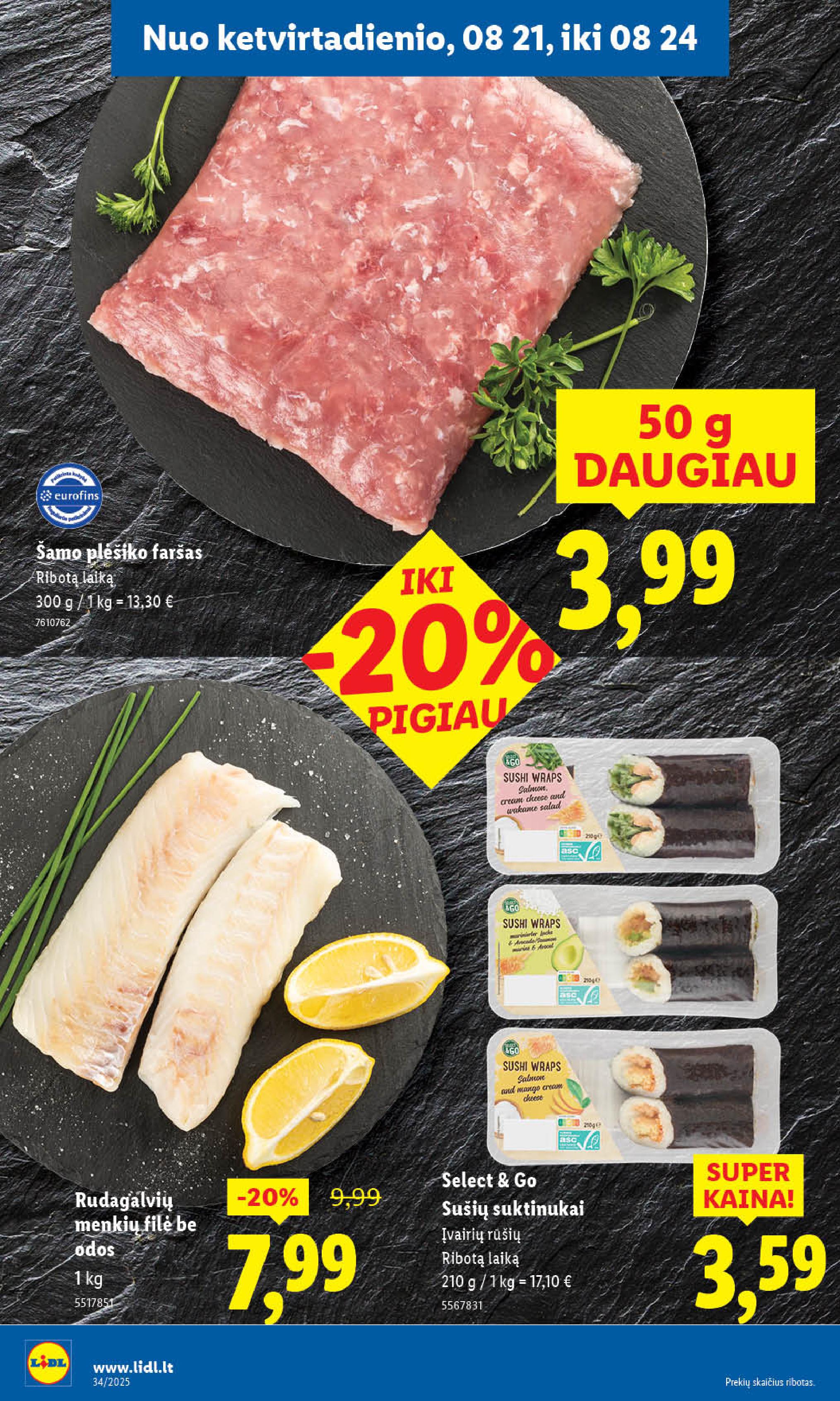 Naujausias LIDL kaininis katalogas 2025.08.18 - 2025.08.24