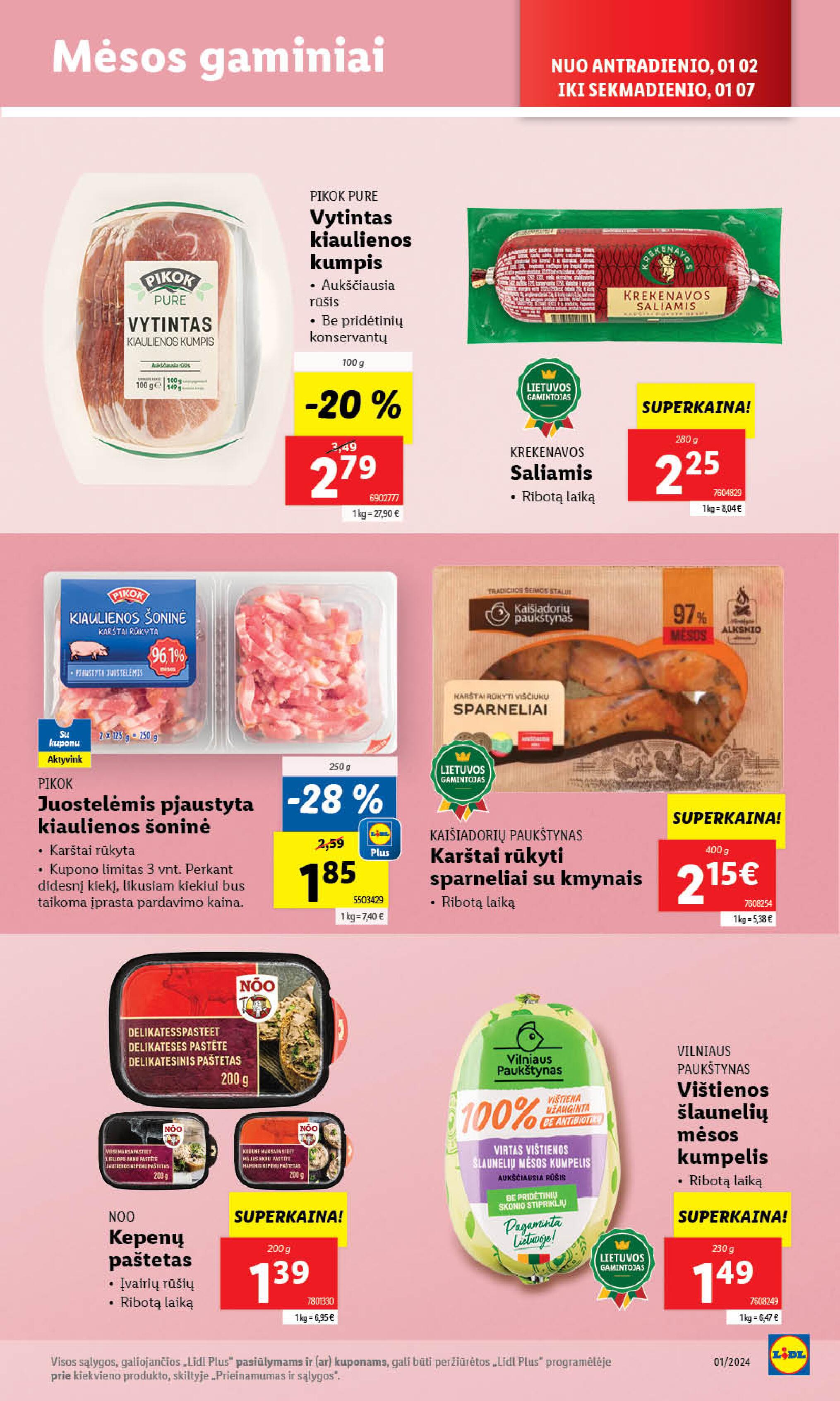 Naujausias LIDL kaininis katalogas 2024.01.02 - 2024.01.07